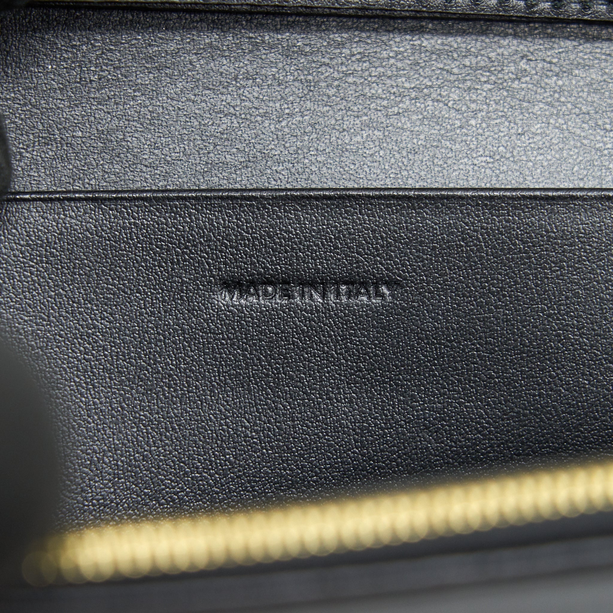 CELINE CALFSKIN C WALLET ON CHAIN BAG BLACK GHW