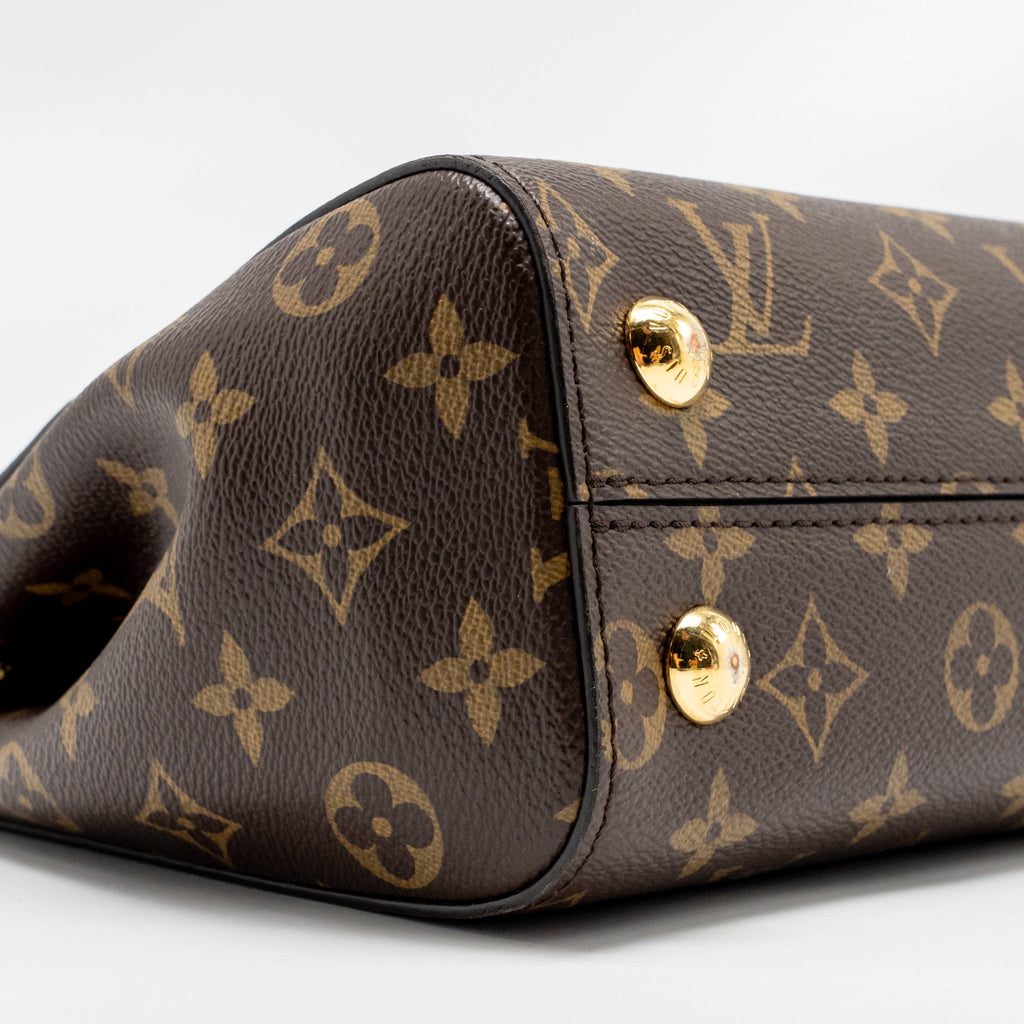 LOUIS VUITTON CLUNY BB MONOGRAM CANVAS WITH PINK STRAP GHW