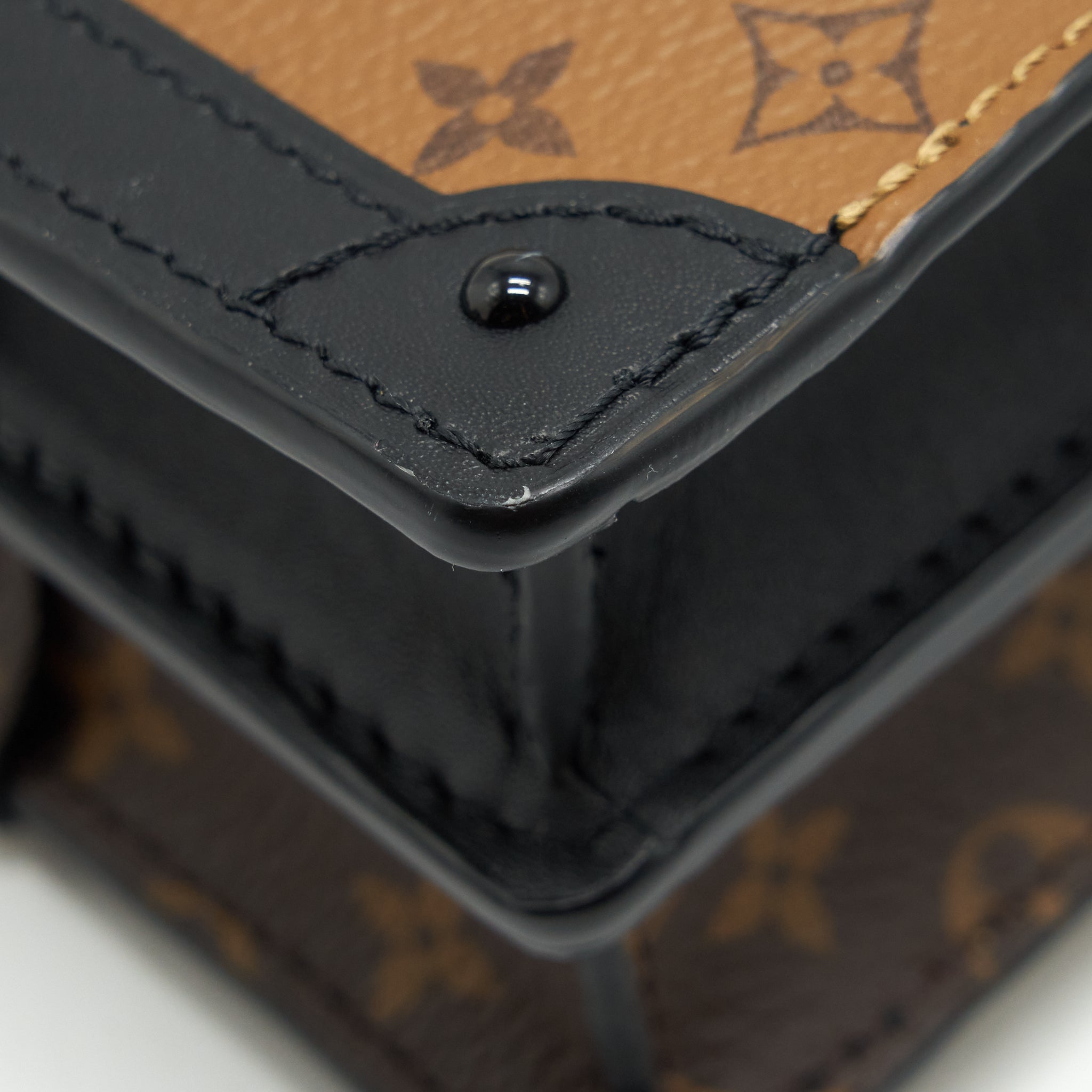 LOUIS VUITTON TRUNK CLUTCH BAG MONOGRAM REVERSE CANVAS YEAR 2019