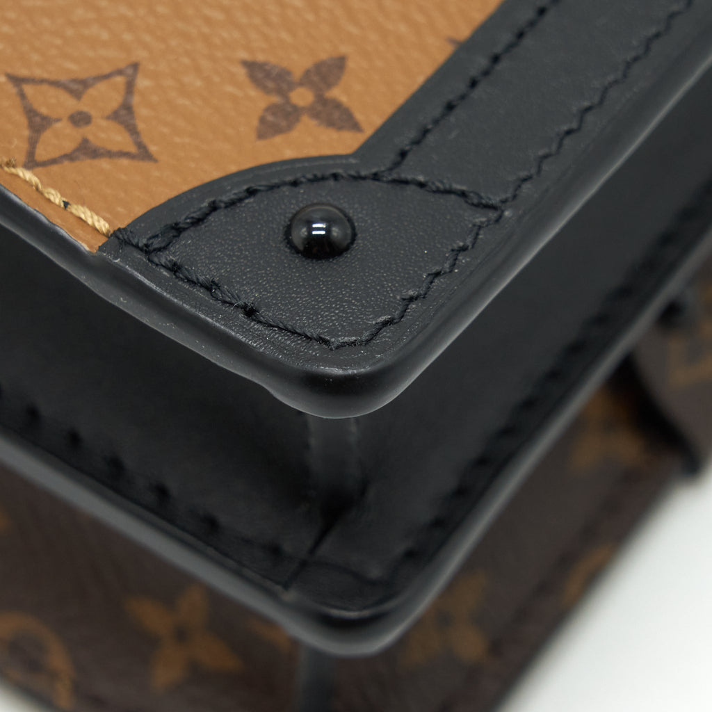 LOUIS VUITTON TRUNK CLUTCH BAG MONOGRAM REVERSE CANVAS YEAR 2019
