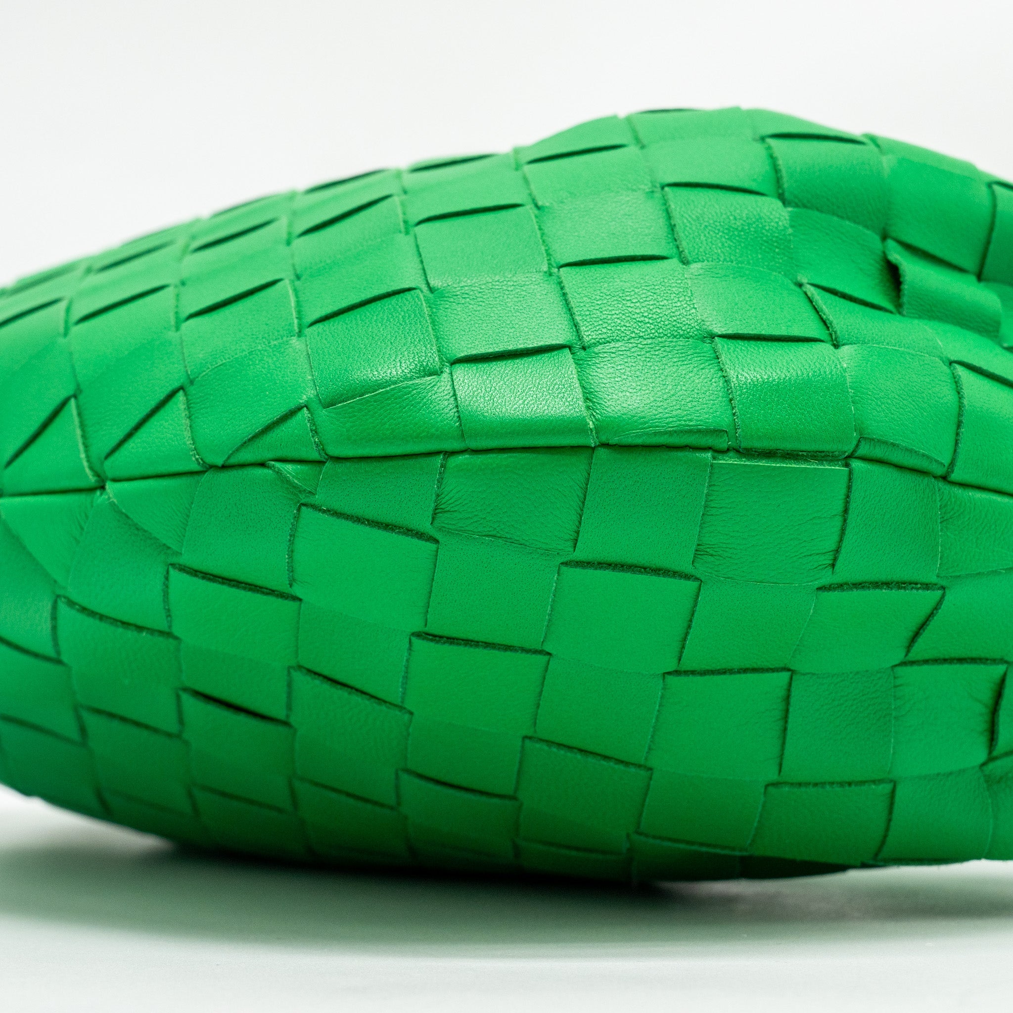 BOTTEGA VENETA MINI JODIE LAMBSKIN GREEN GHW