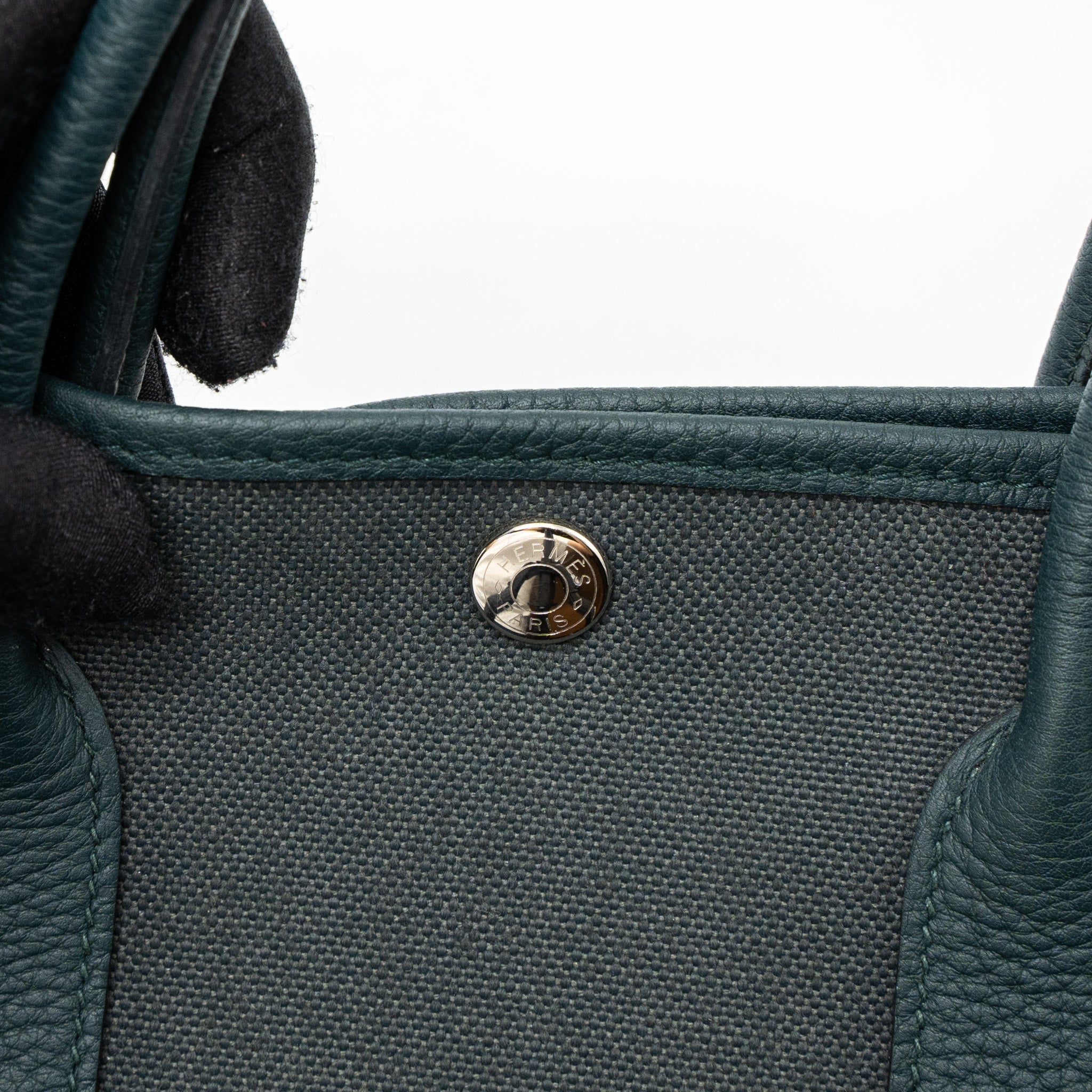 HERMES GARDEN PARTY 30 CANVAS/NEGONDA VERT ROUSSEAU/VERT CYPRES SHW