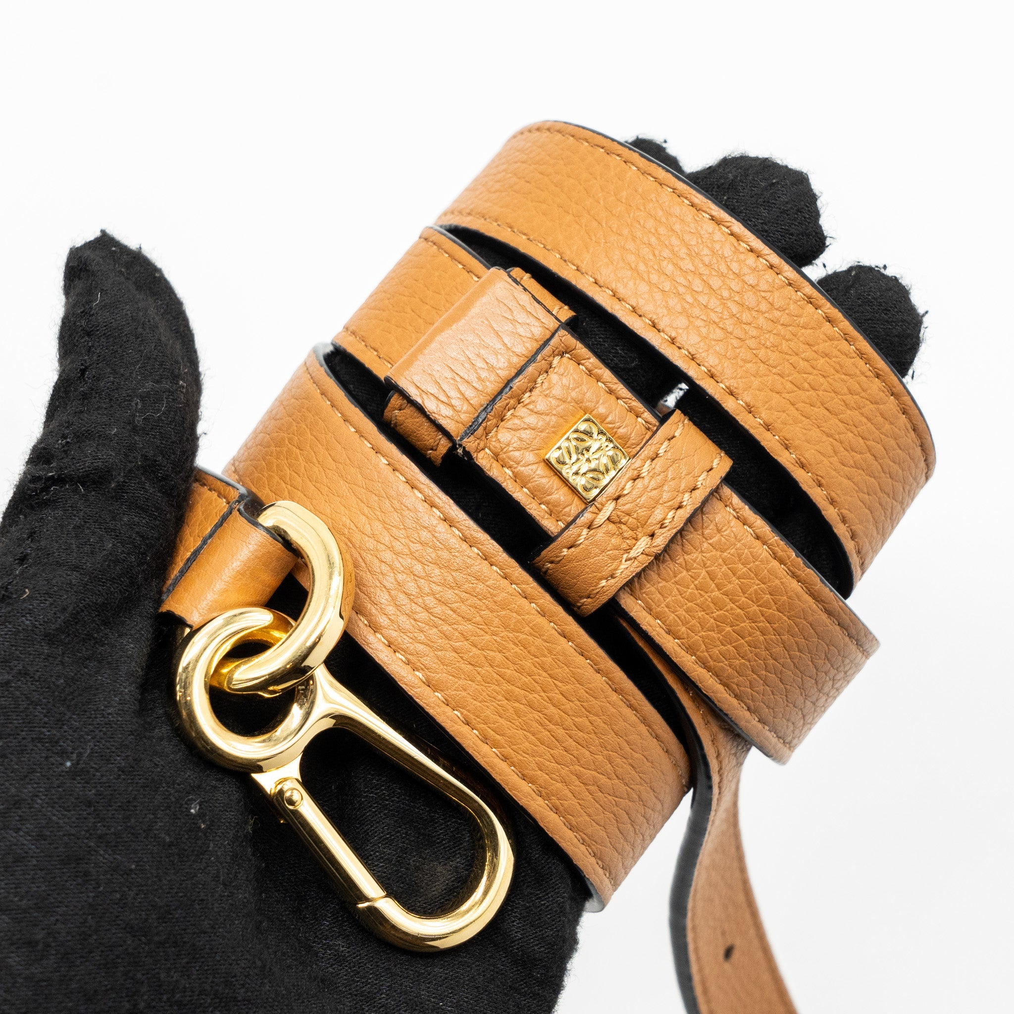 LOEWE SMALL PUZZLE BAG CALFSKIN TAN GHW