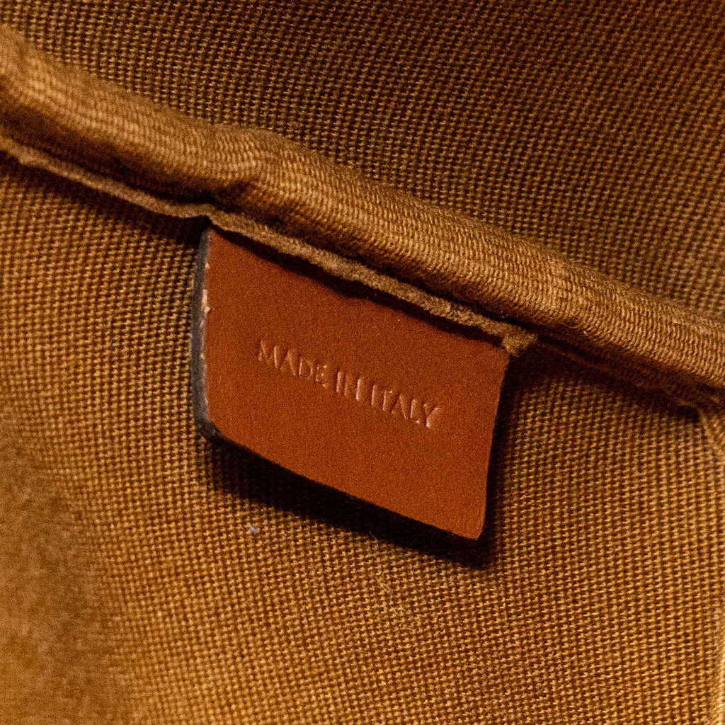 CELINE SMALL BUCKET BAG TRIOMPHE CANVAS / CALFSKIN TAN GHW