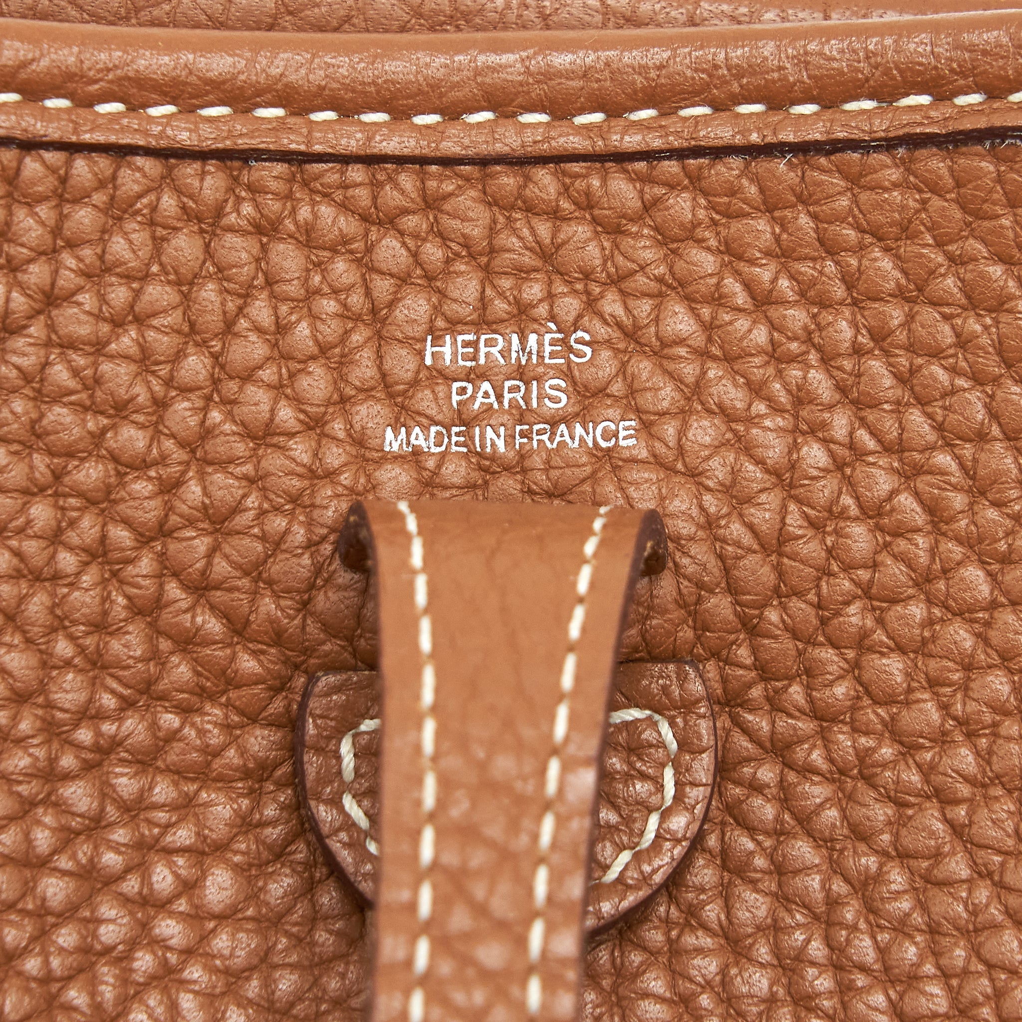 HERMES MINI EVELYNE CLEMENCE GOLD/ AMORE-BRIQUE SHW