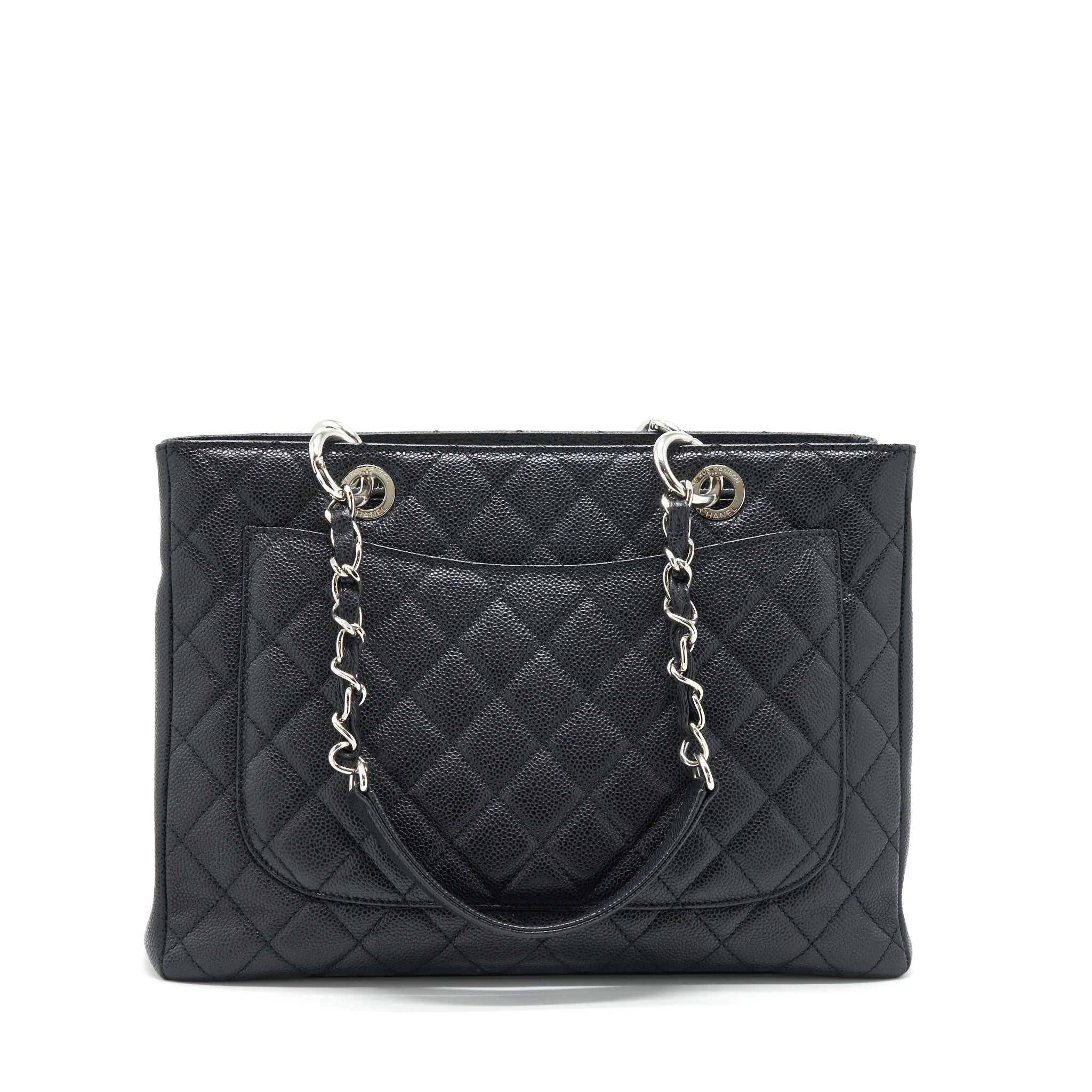 CHANEL GRAND SHOPPING TOTE CAVIAR BLACK SHW