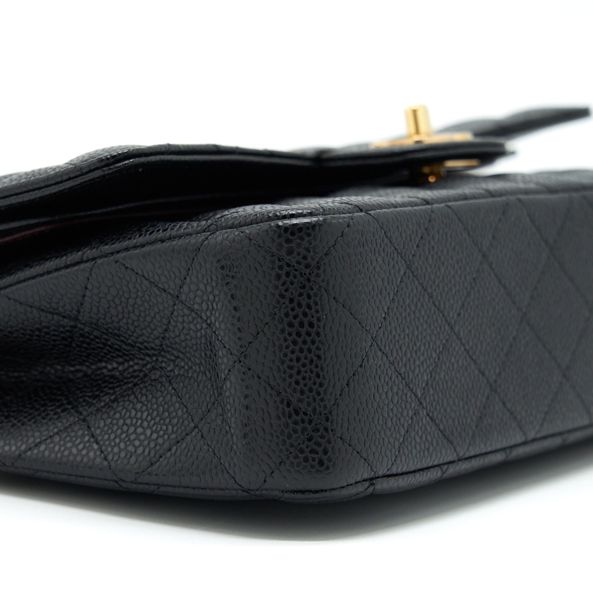 CHANEL MEDIUM CLASSIC FLAP BAG CAVIAR BLACK GHW