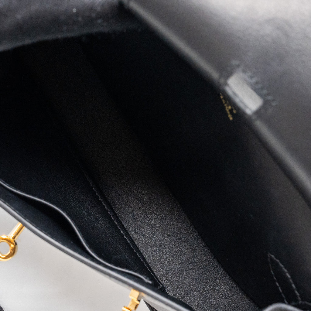 HERMES MINI JYPSIERE EVERGRAIN BLACK GHW