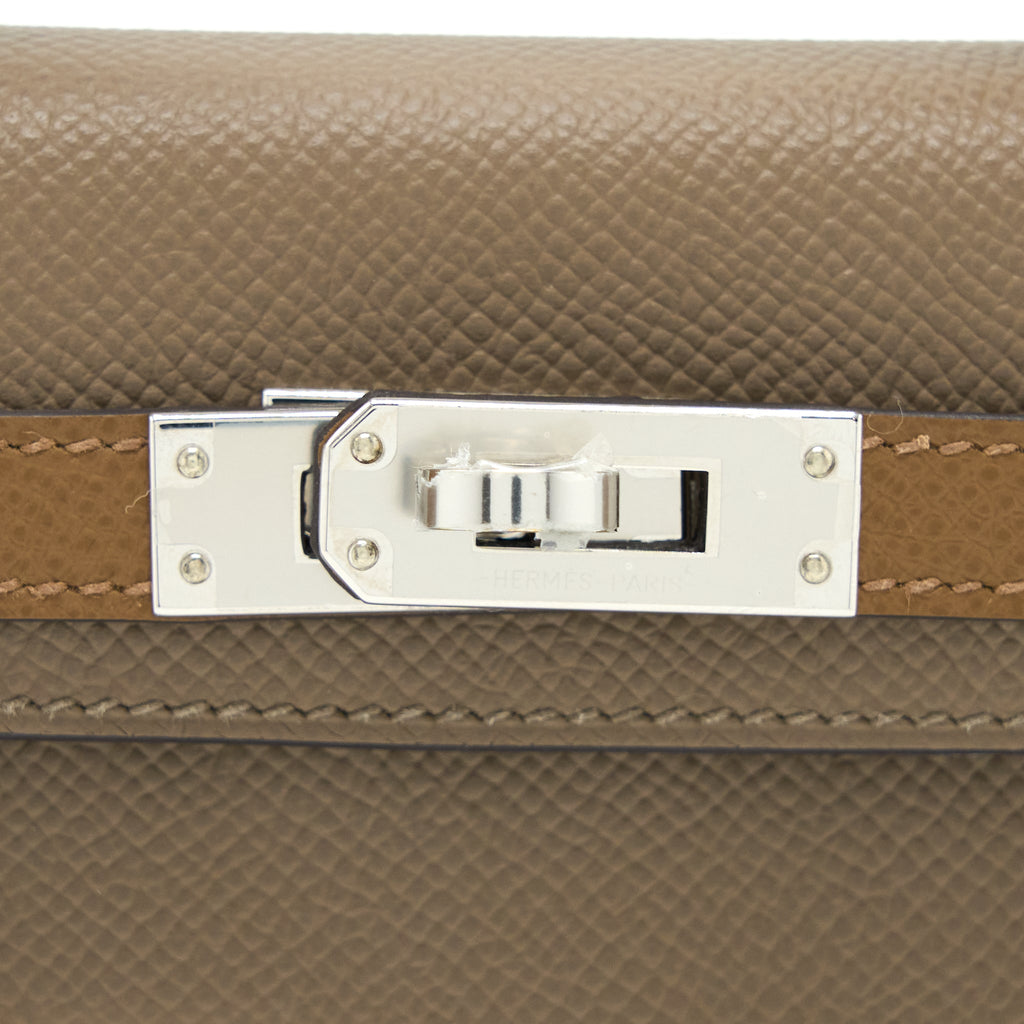 HERMES MINI KELLY 20CM EPSOM ETOUPE / ALEZAN / BISCUIT SHW