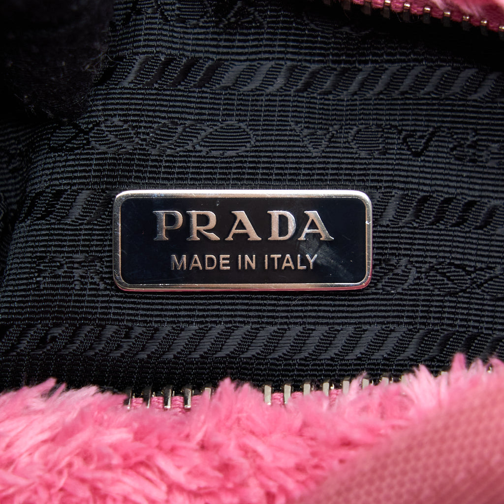 PRADA REEDITION 2000 TERRY MINI BAG PINK