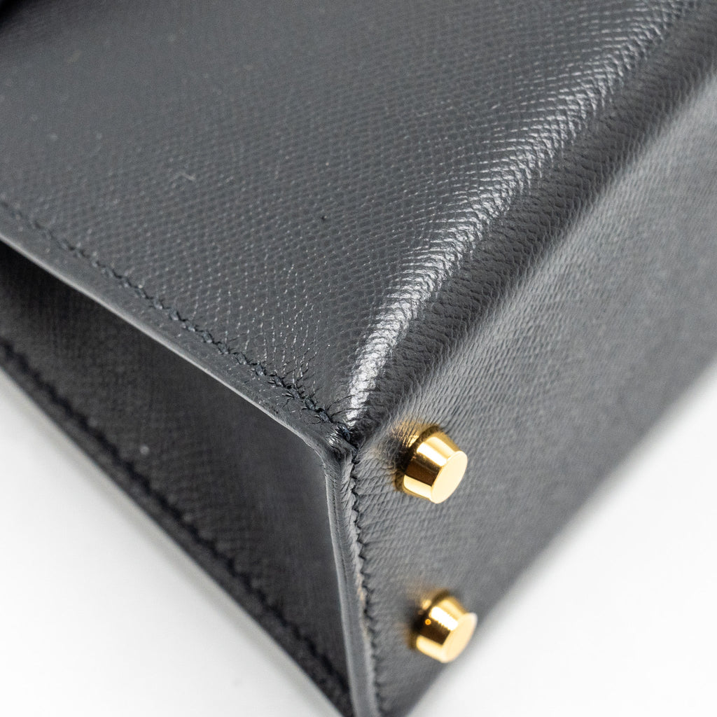 HERMES TOUCH MINI KELLY II MADAME / ALLIGATOR MISSISSIPPIENSIS BLACK GHW