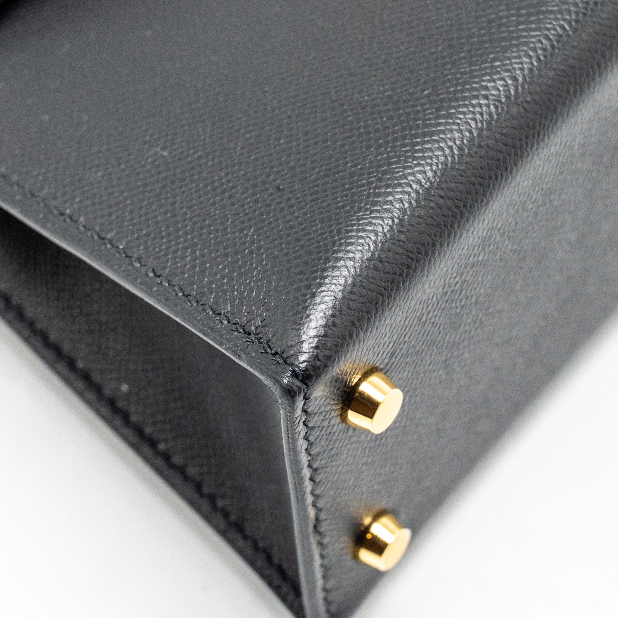 HERMES TOUCH MINI KELLY II MADAME / ALLIGATOR MISSISSIPPIENSIS BLACK GHW