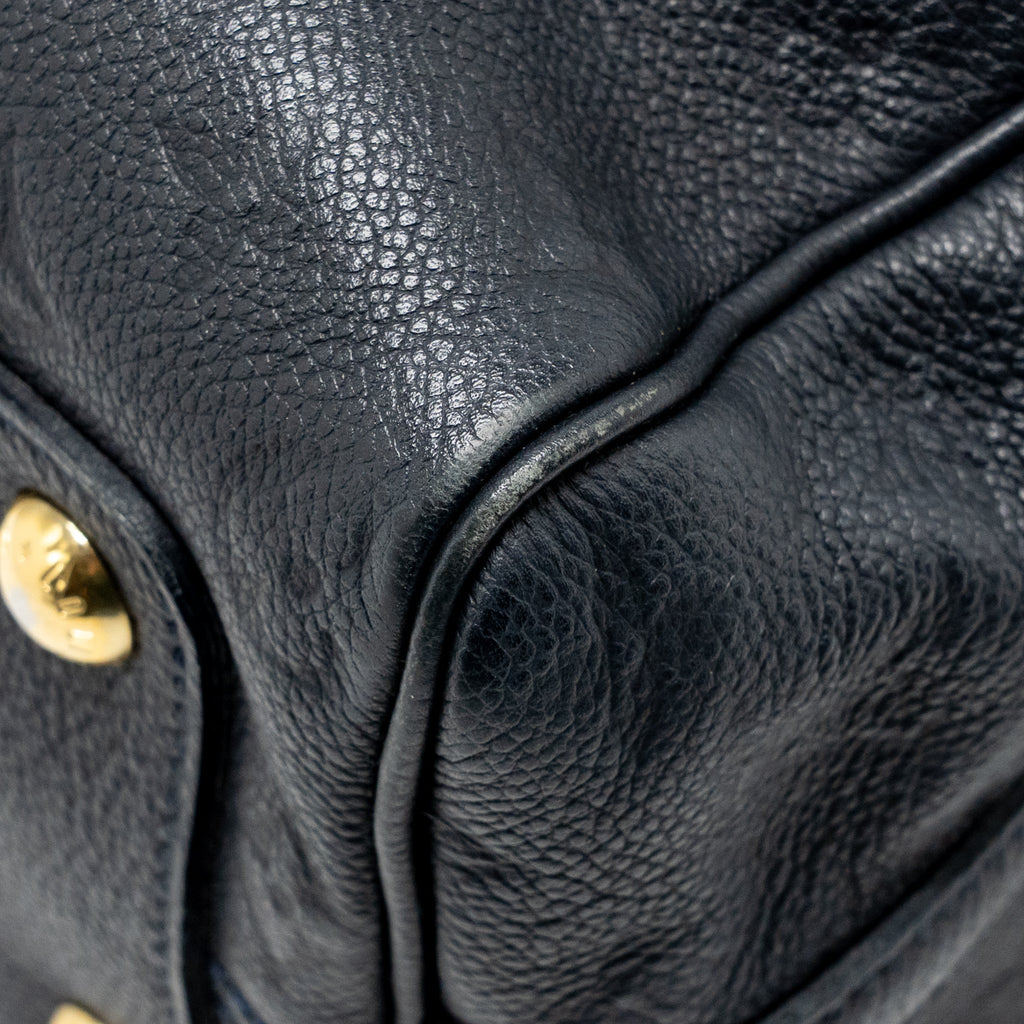 LOUIS VUITTON SPEEDY BANDOULIERE 25 MONOGRAM EMPREINTE LEATHER NAVY GHW