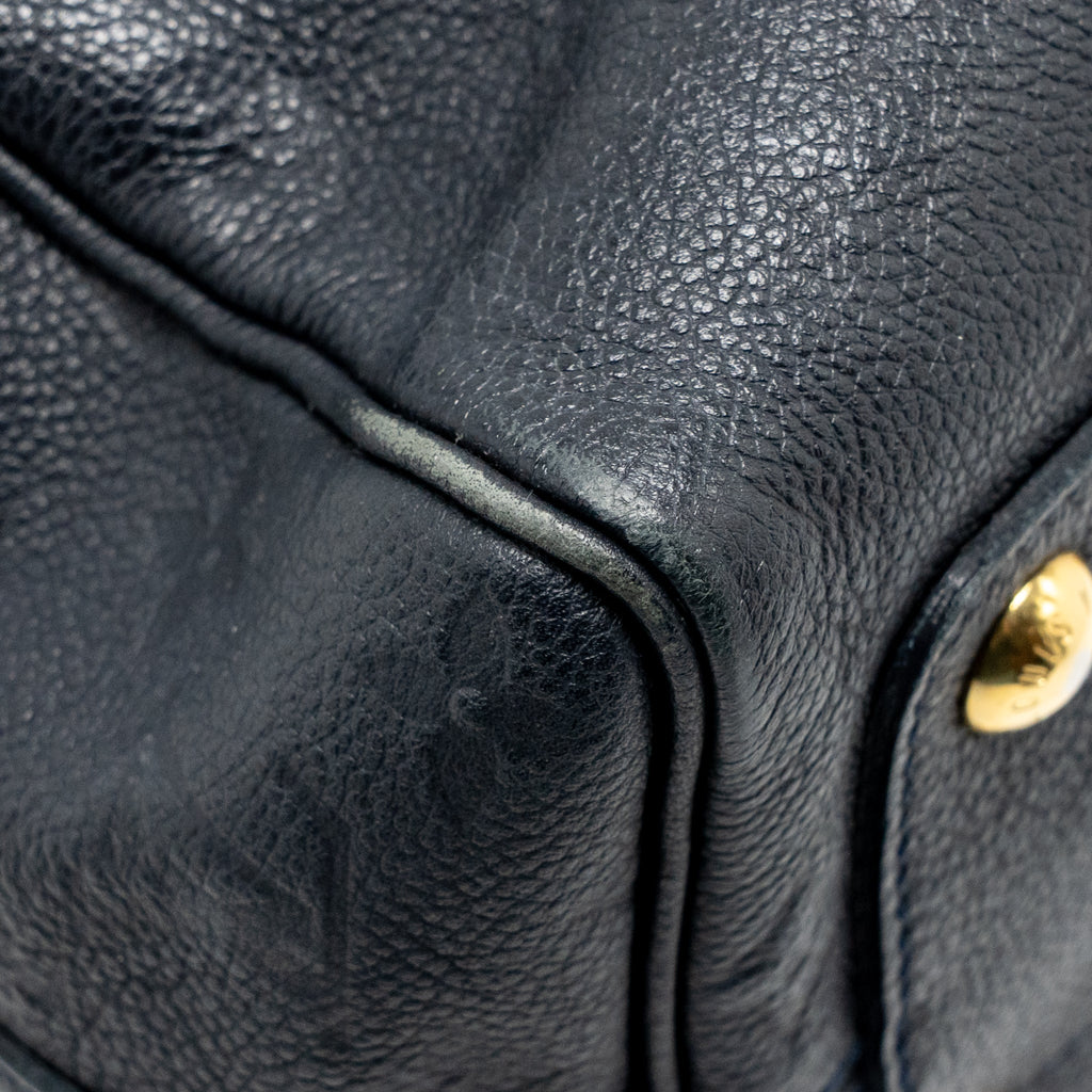 LOUIS VUITTON SPEEDY BANDOULIERE 25 MONOGRAM EMPREINTE LEATHER NAVY GHW