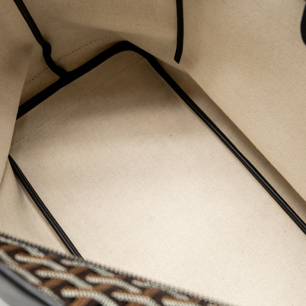 GOYARD ARTOIS MM TOTE BAG GOYARDINE CANVAS/CALFSKIN BLACK SHW