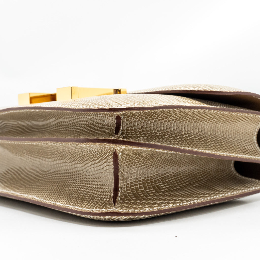 HERMES MINI CONSTANCE LIZARD NILOTICUS FICELLE GHW