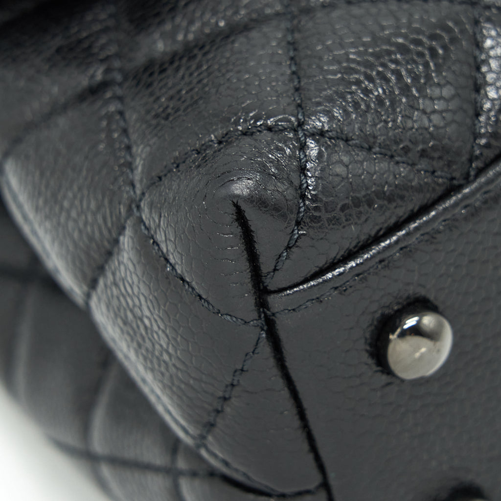 CHANEL SMALL COCO HANDLE CAVIAR SO BLACK WITH BLACK HARDWARE