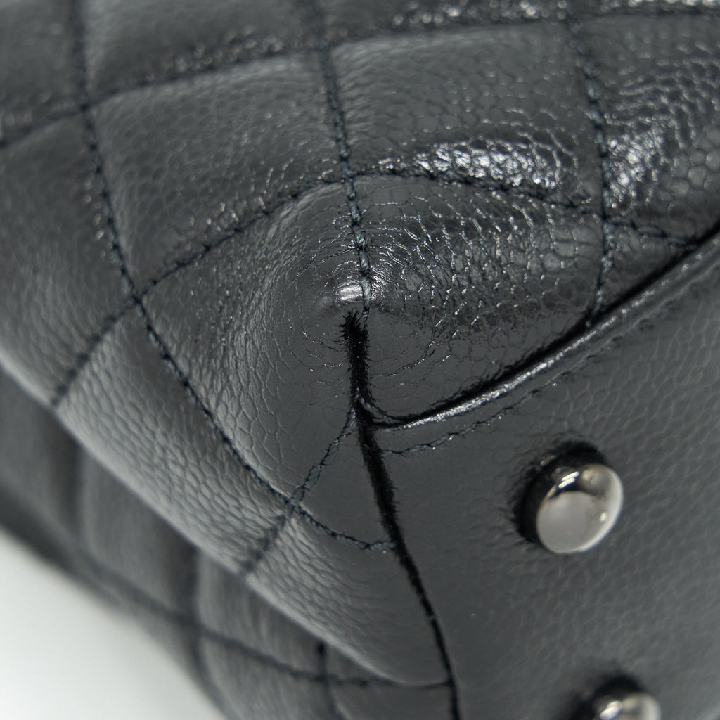 CHANEL SMALL COCO HANDLE CAVIAR SO BLACK WITH BLACK HARDWARE