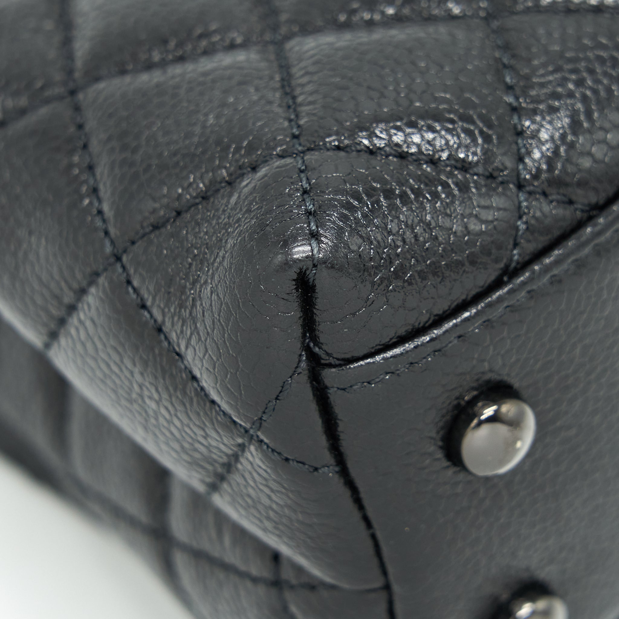CHANEL SMALL COCO HANDLE CAVIAR SO BLACK WITH BLACK HARDWARE