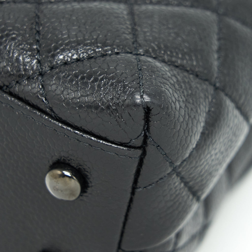 CHANEL SMALL COCO HANDLE CAVIAR SO BLACK WITH BLACK HARDWARE