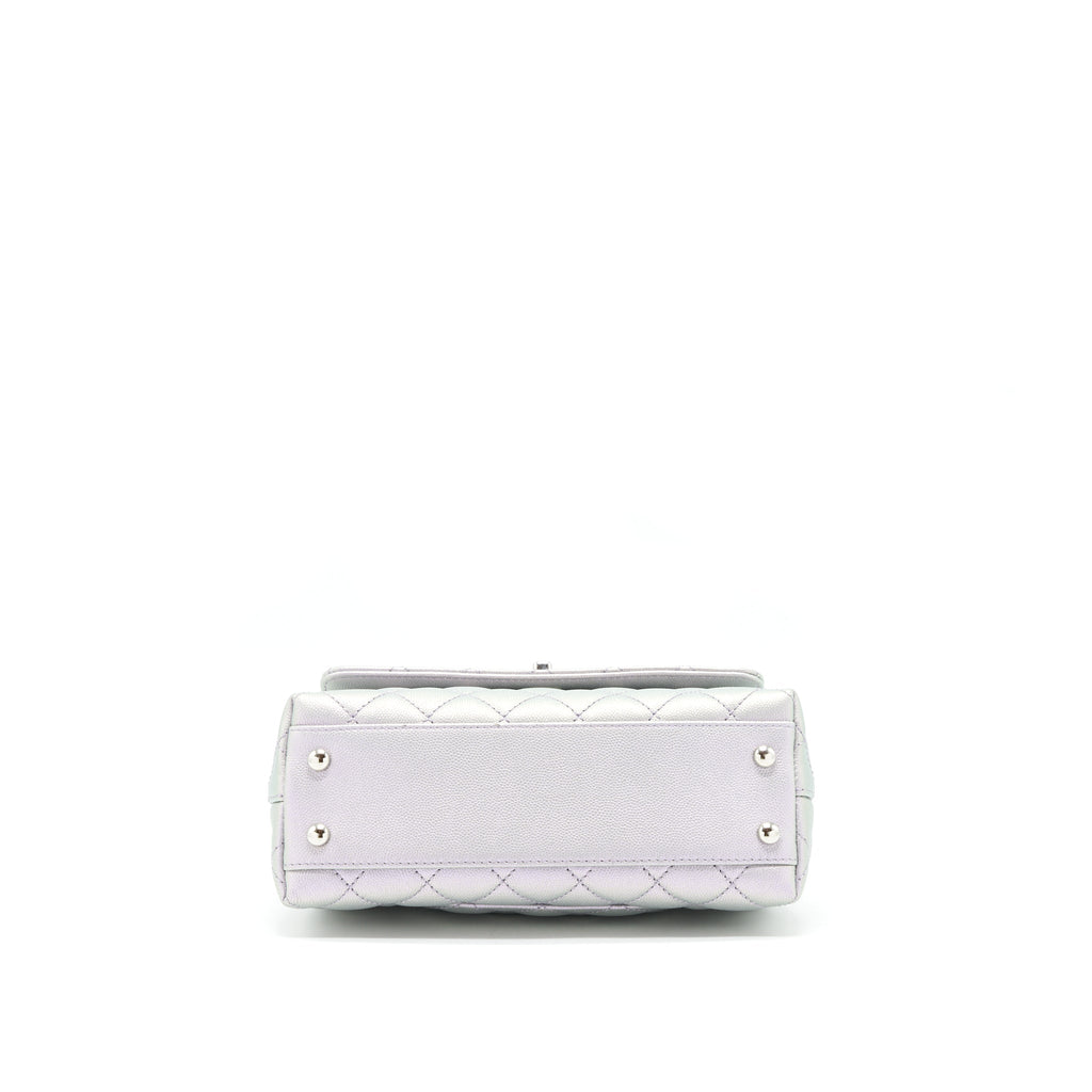CHANEL 21K SMALL COCO HANDLE 24CM LILAC RAINBOW HARDWARE