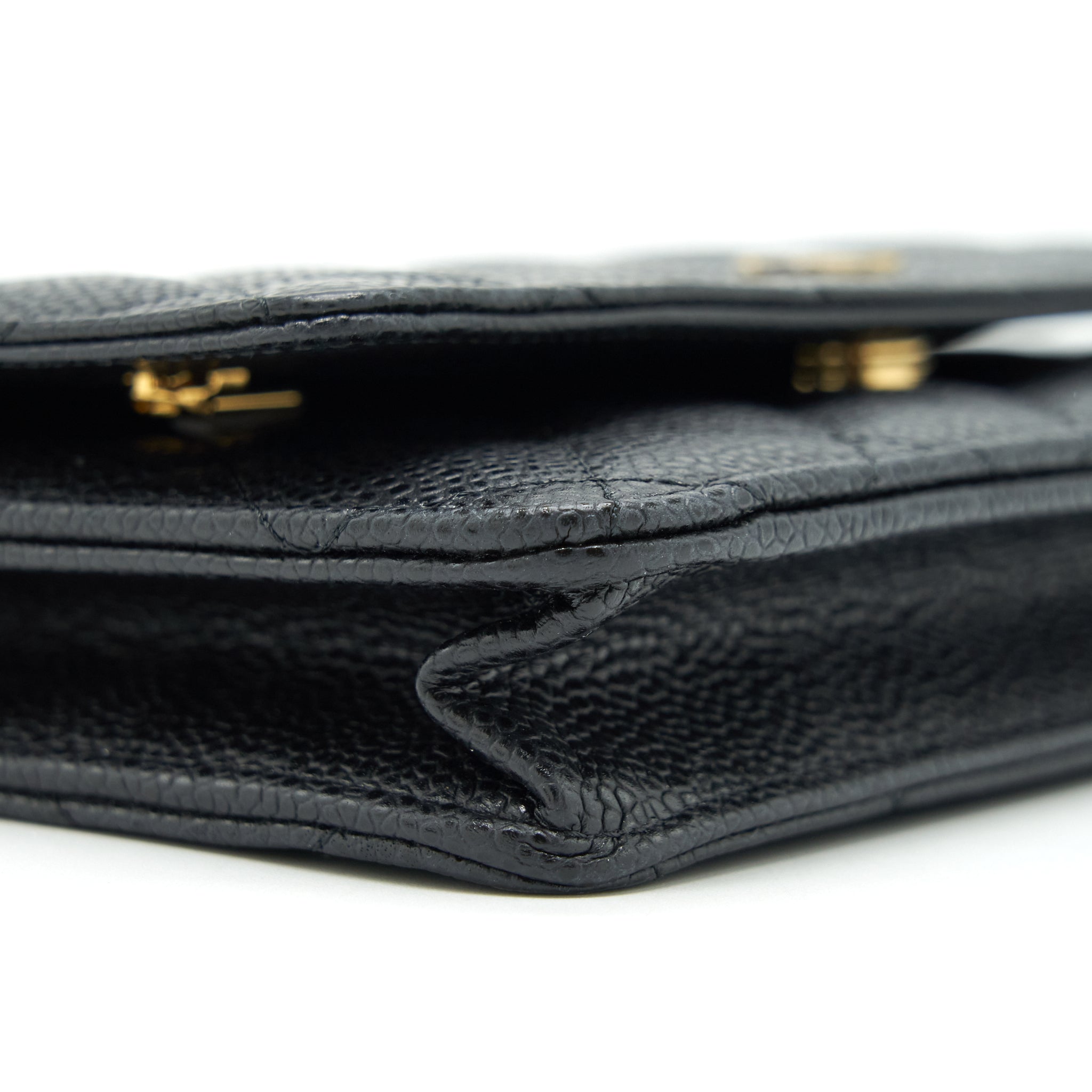CHANEL CLASSIC WALLET ON CHAIN CAVIAR BLACK GHW