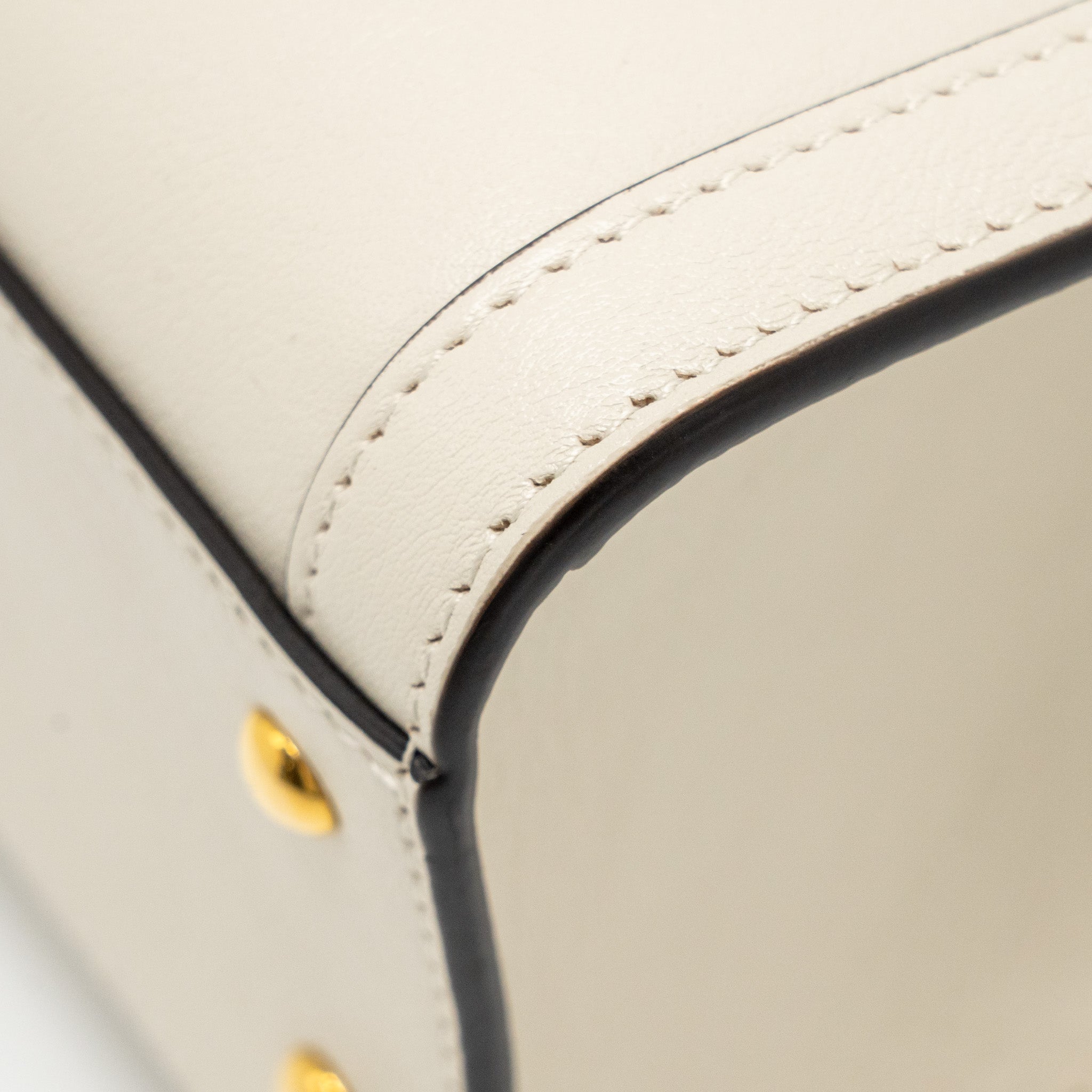 GUCCI SMALL DIANA TOTE BAG CALFSKIN WHITE GHW