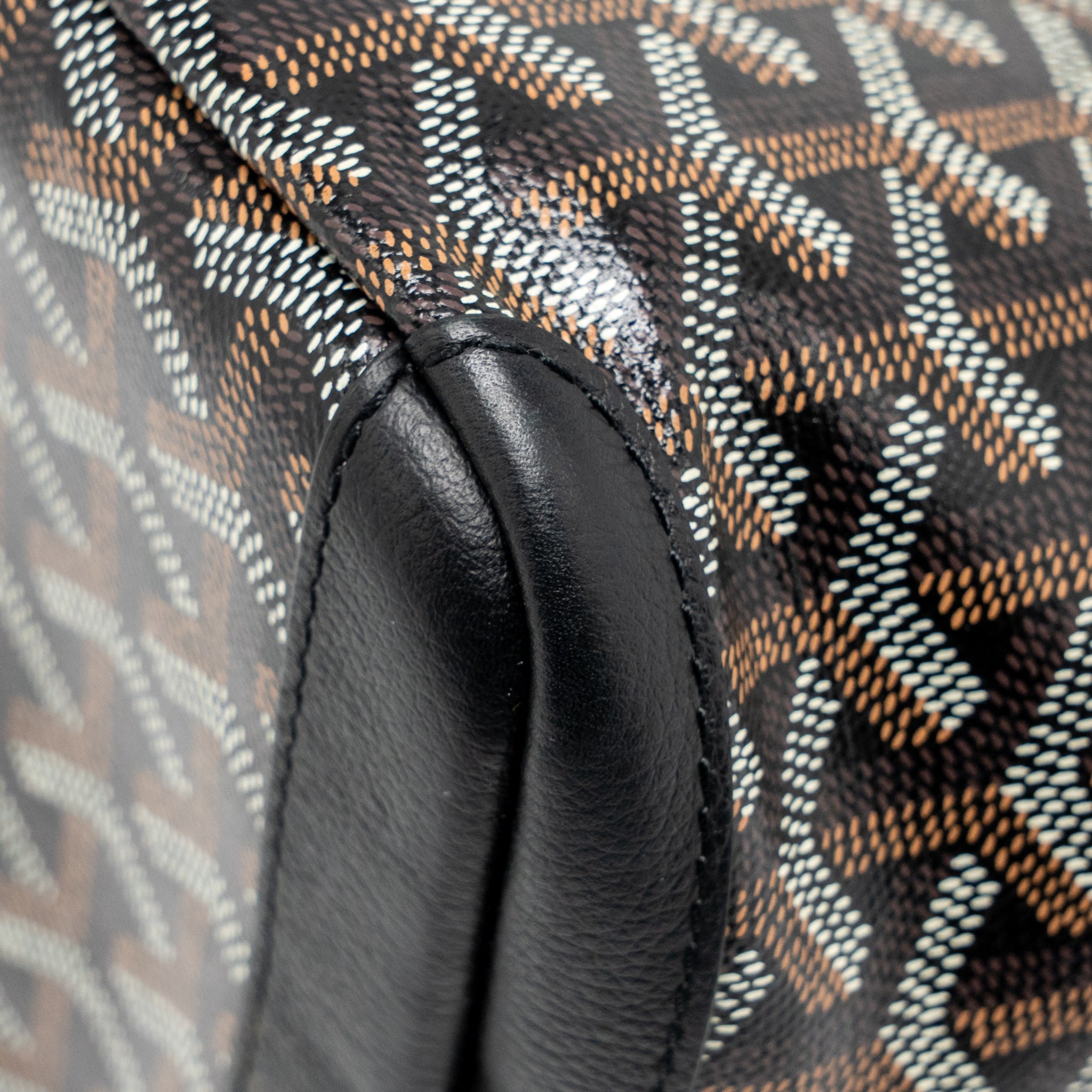 GOYARD ARTOIS PM HANDBAG GOYARDINE CANVAS/CALFSKIN BLACK SHW