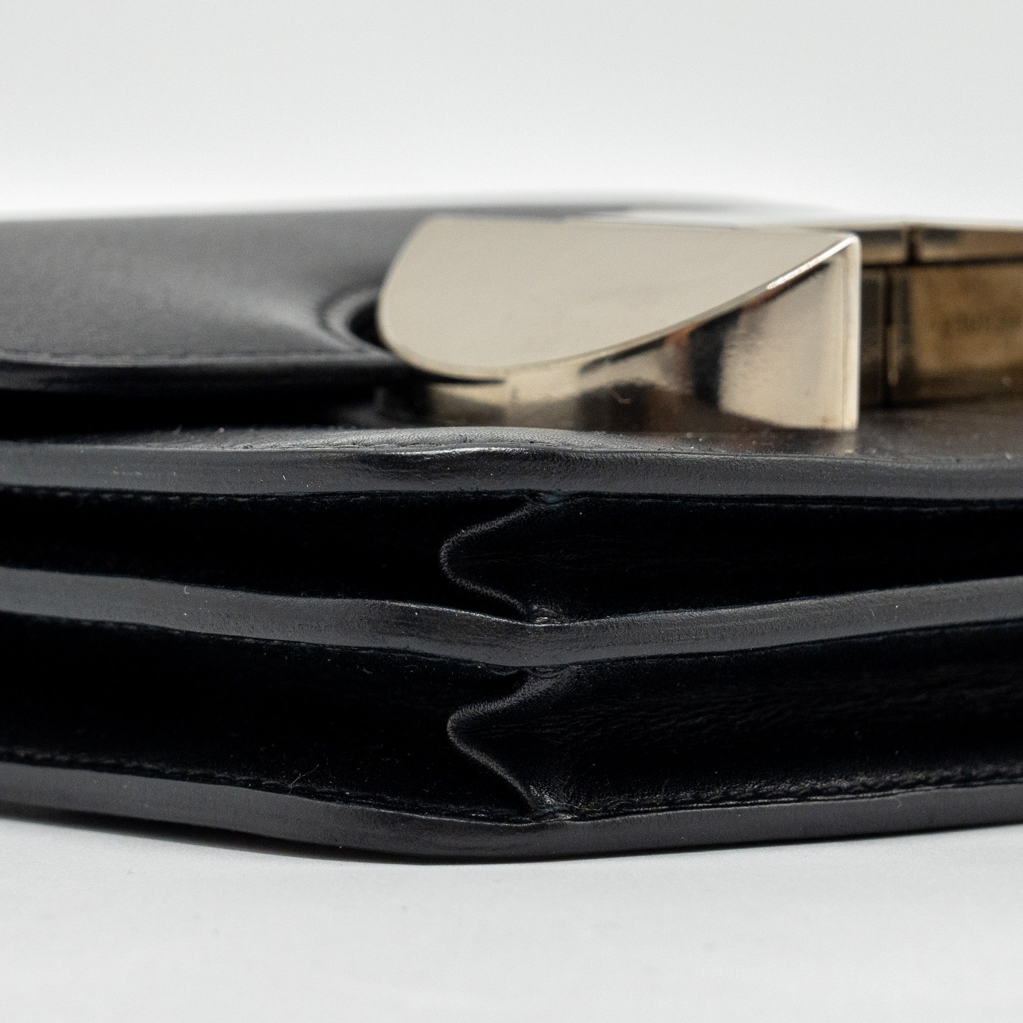 HERMES 2002 WALLET EVERCOLOR BLACK SHW