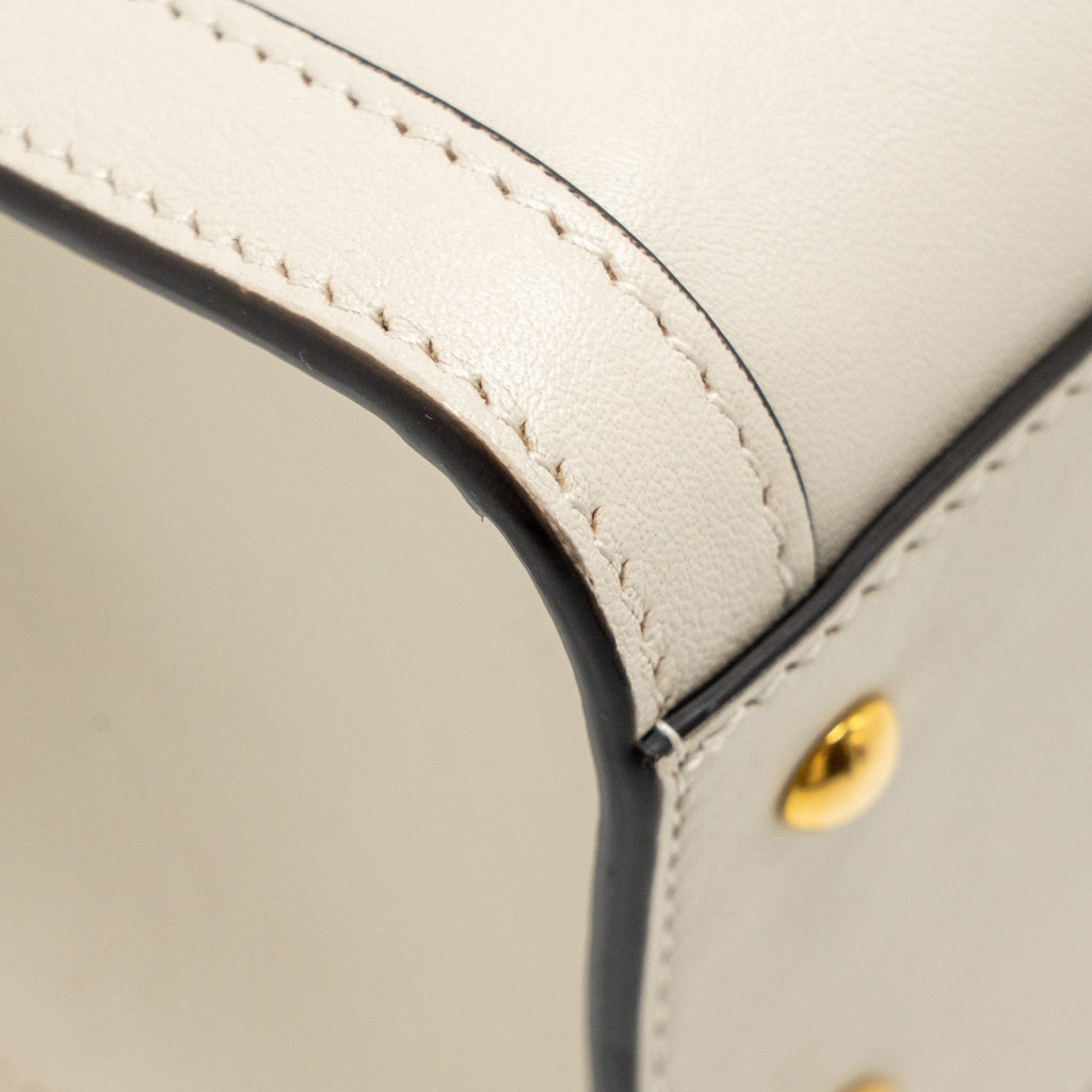 GUCCI SMALL DIANA TOTE BAG CALFSKIN WHITE GHW