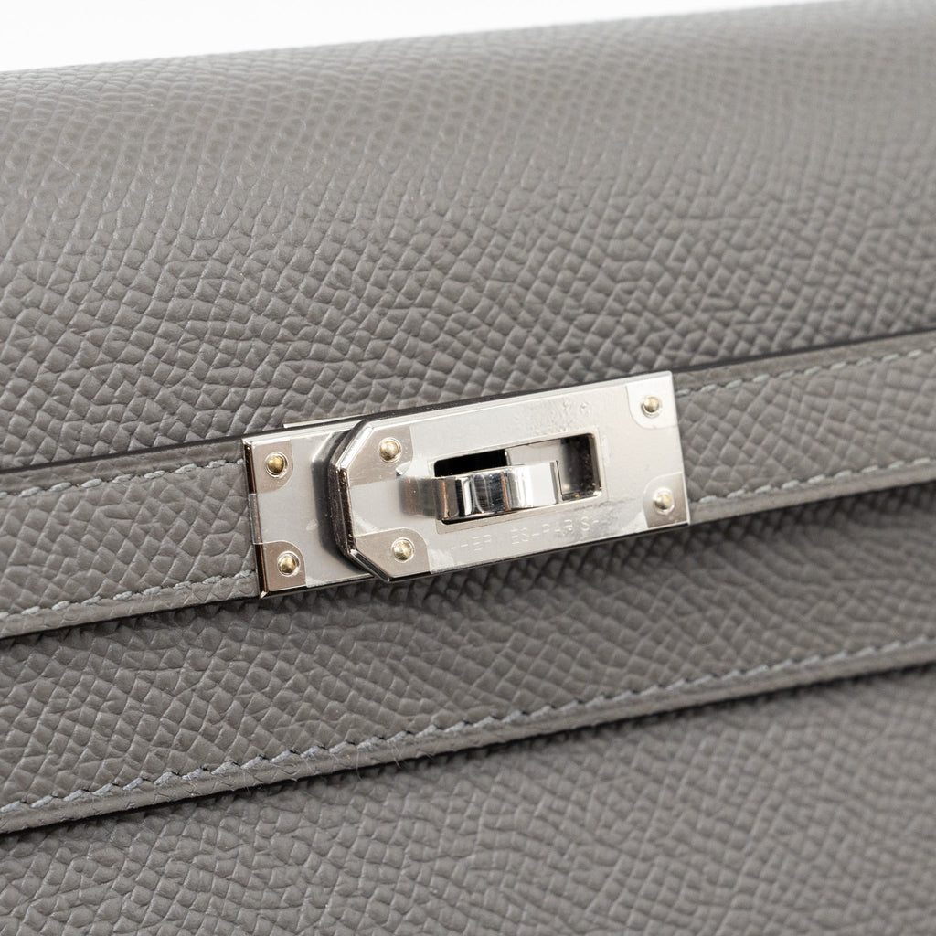 HERMES KELLY TO GO EPSOM GRIS MYER SHW