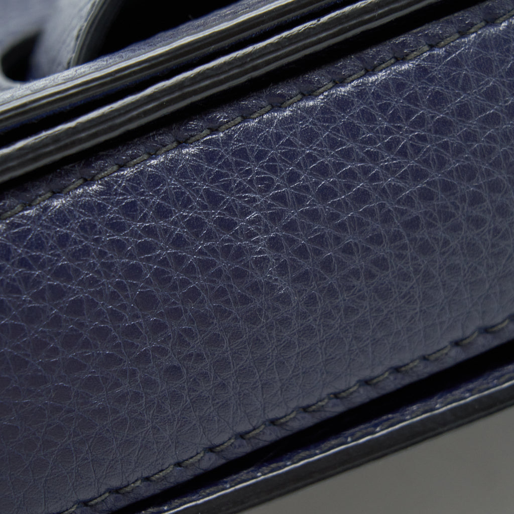 DIOR J'ADIOR MEDIUM FLAP BAG CALFSKIN NAVY GHW