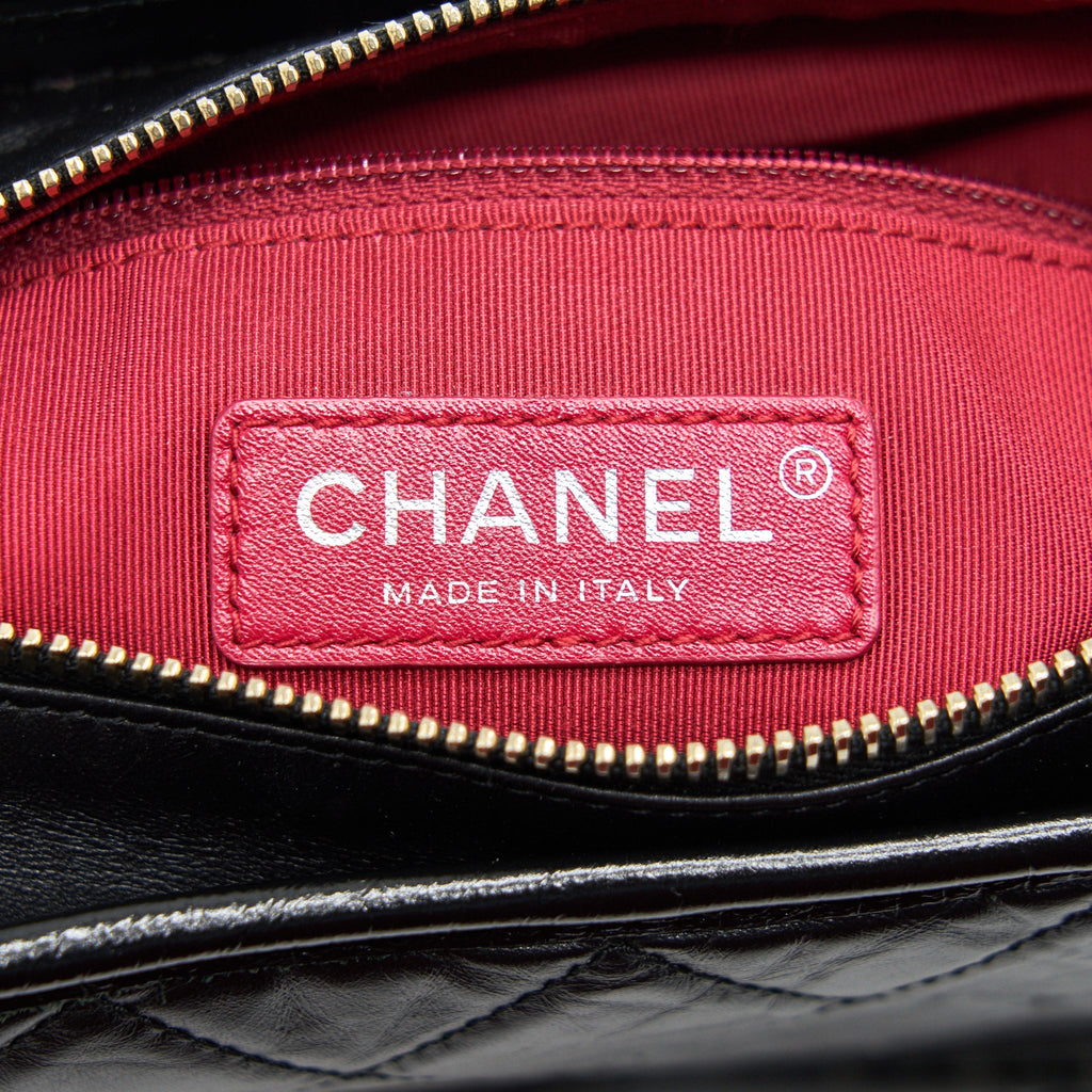 CHANEL SMALL GABRIELLE HOBO BAG BLACK SERIAL 26