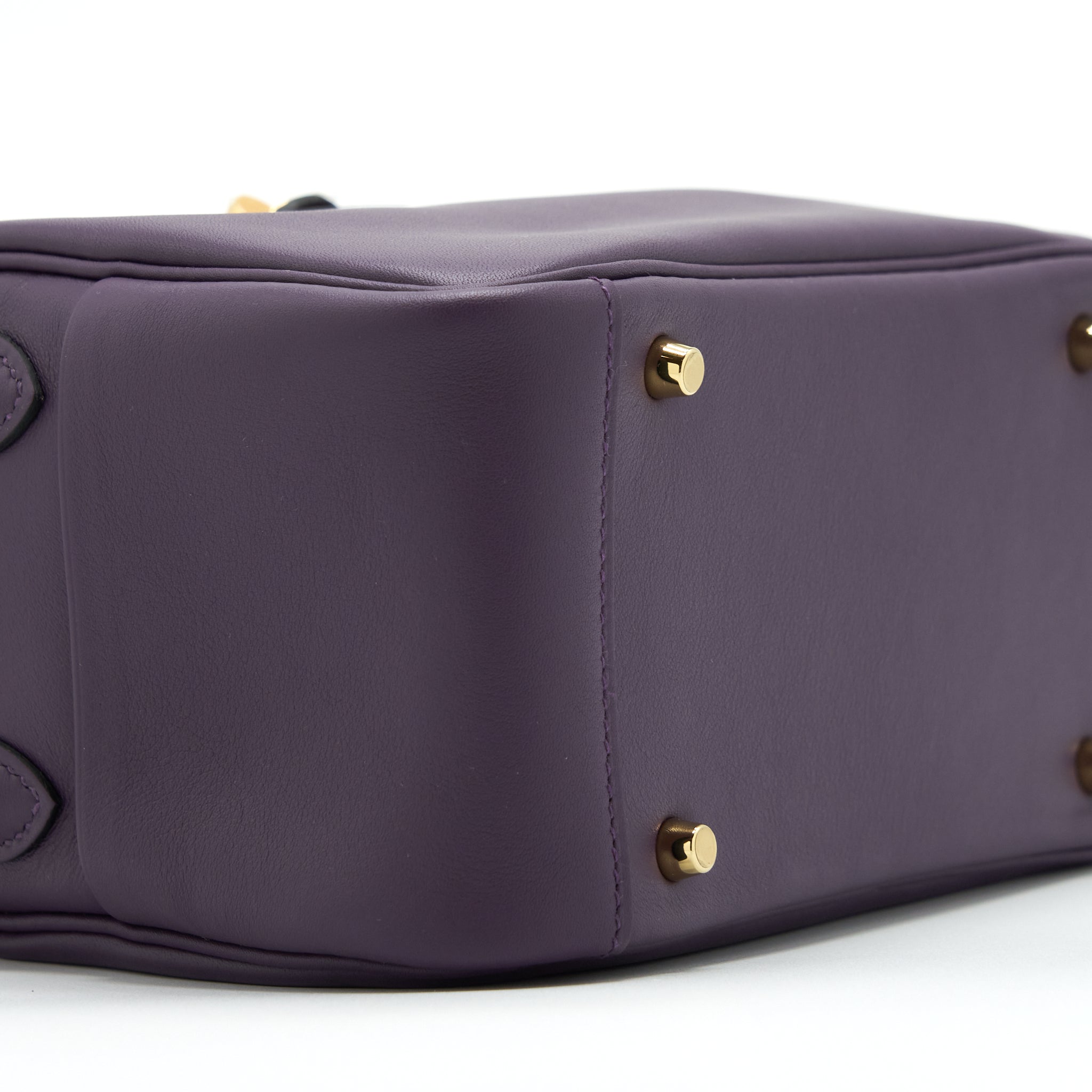 HERMES MINI LINDY SWIFT CASSIS/BLEU ROYAL GHW