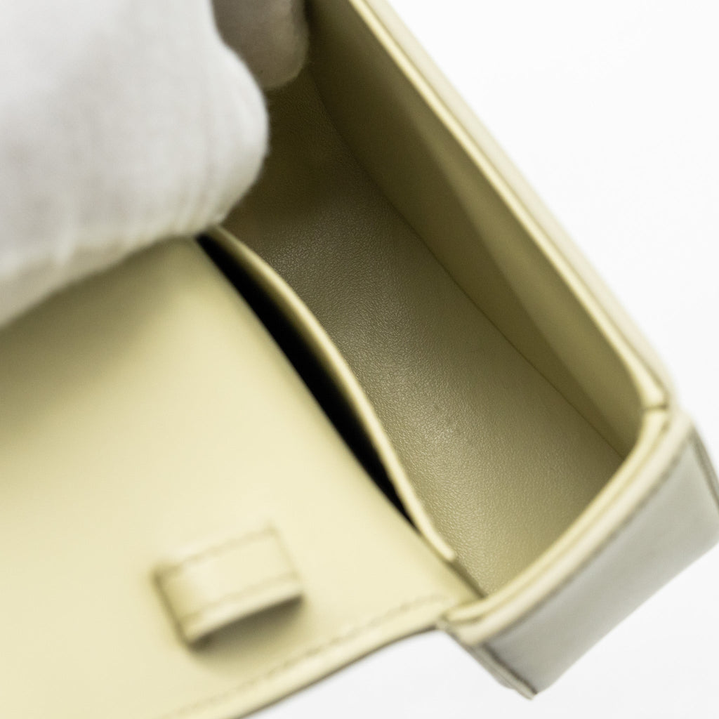 CELINE MINI CLAUDE SHINY CALFSKIN PISTACHIO GHW
