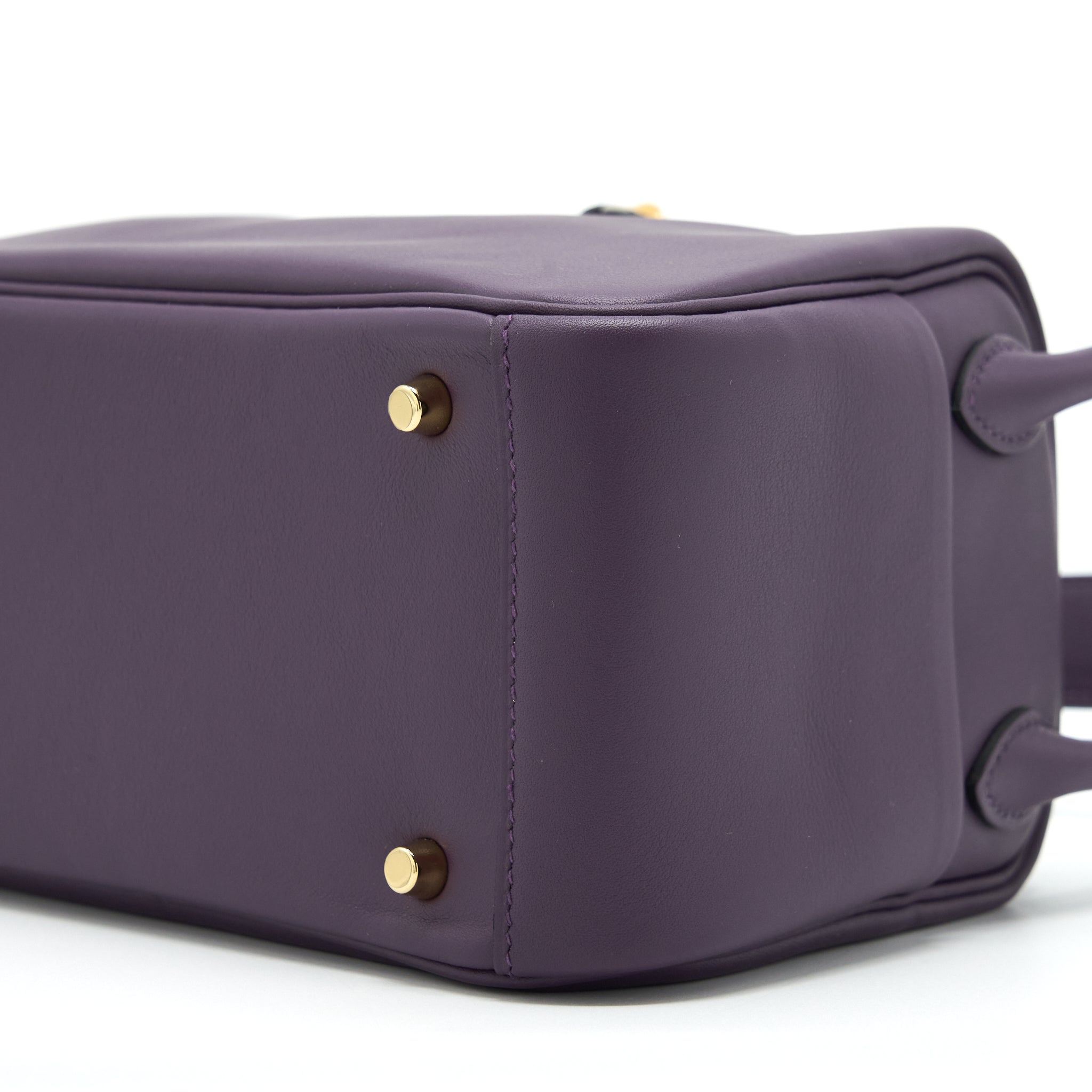 HERMES MINI LINDY SWIFT CASSIS/BLEU ROYAL GHW