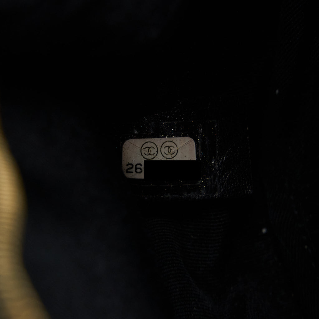 CHANEL CAMERA BAG LEATHER/ CANVAS BLACK GHW