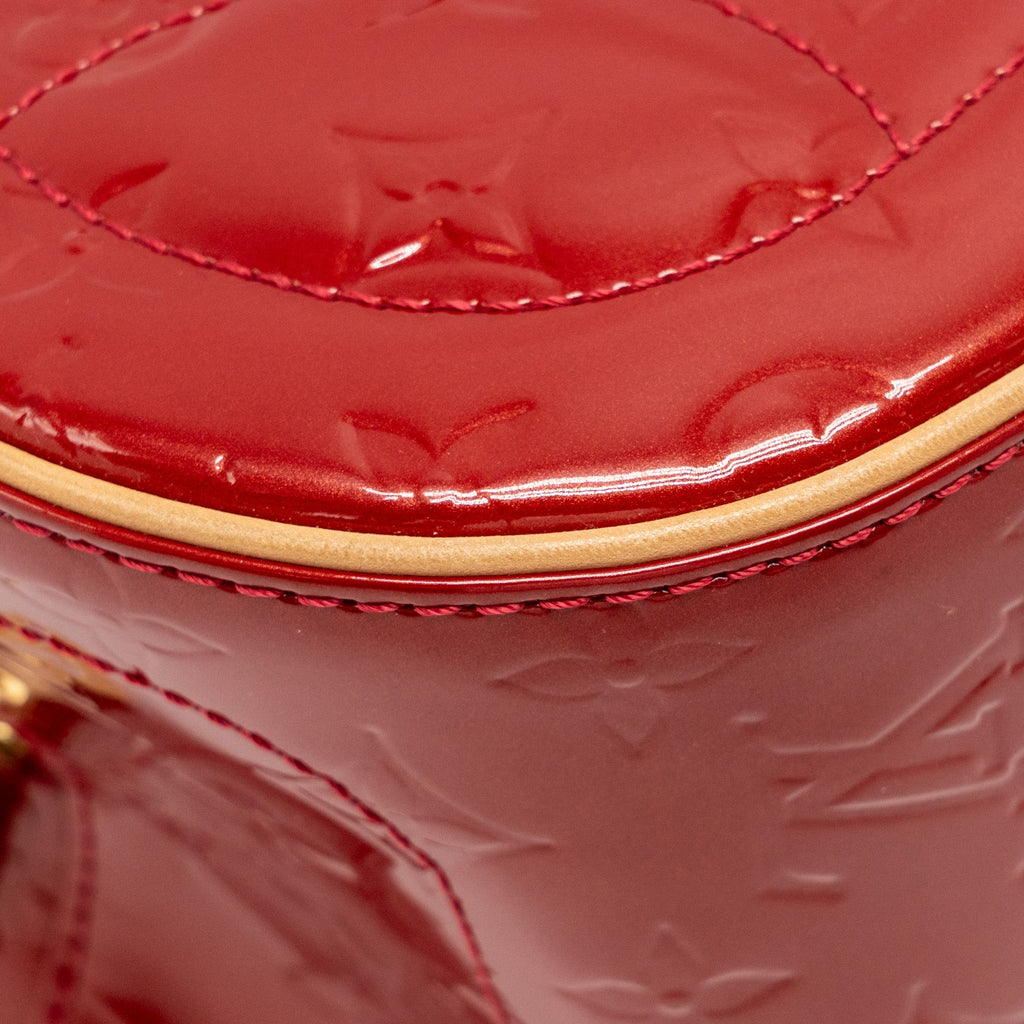 LOUIS VUITTON TROUVILLE PATENT LEATHER RED GHW