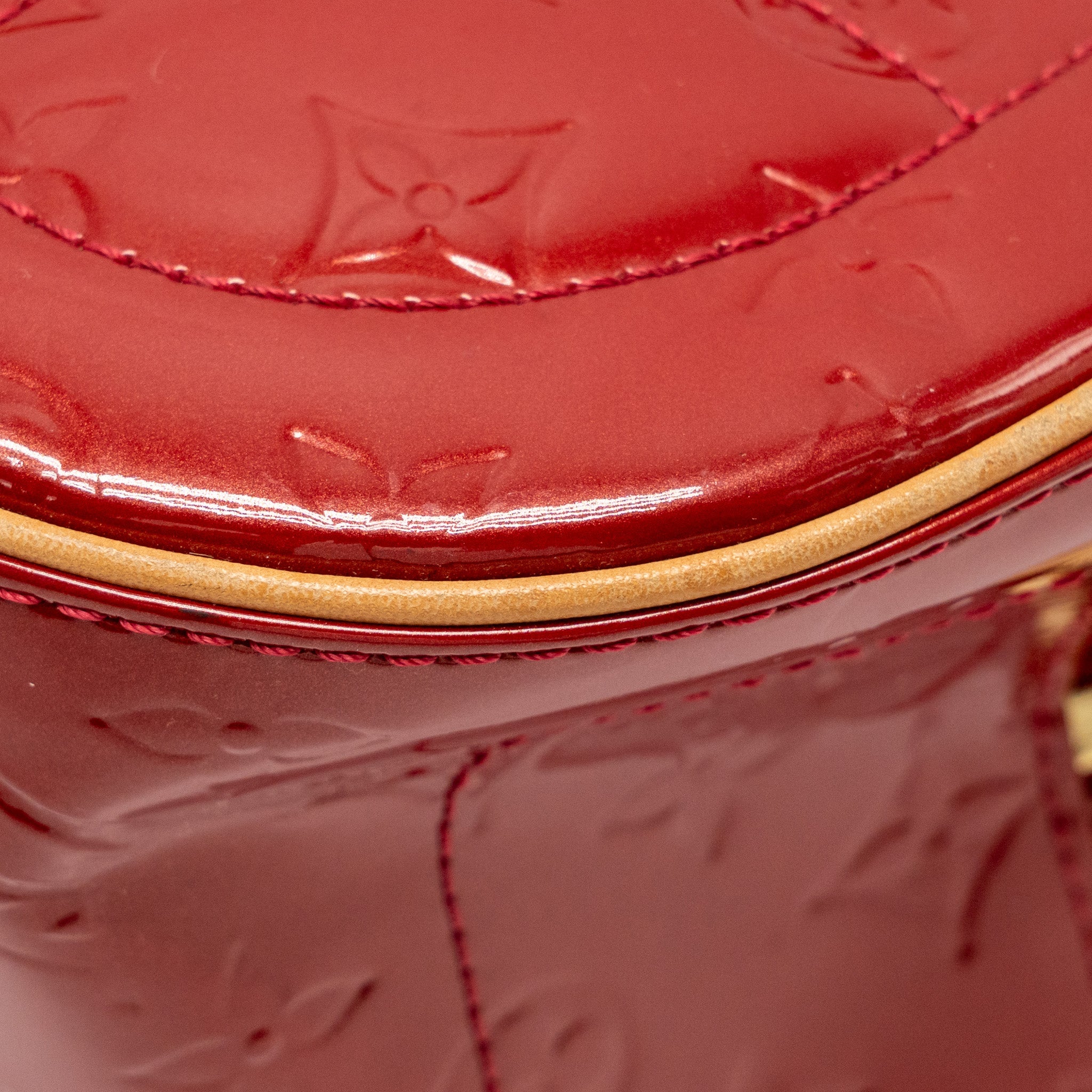 LOUIS VUITTON TROUVILLE PATENT LEATHER RED GHW
