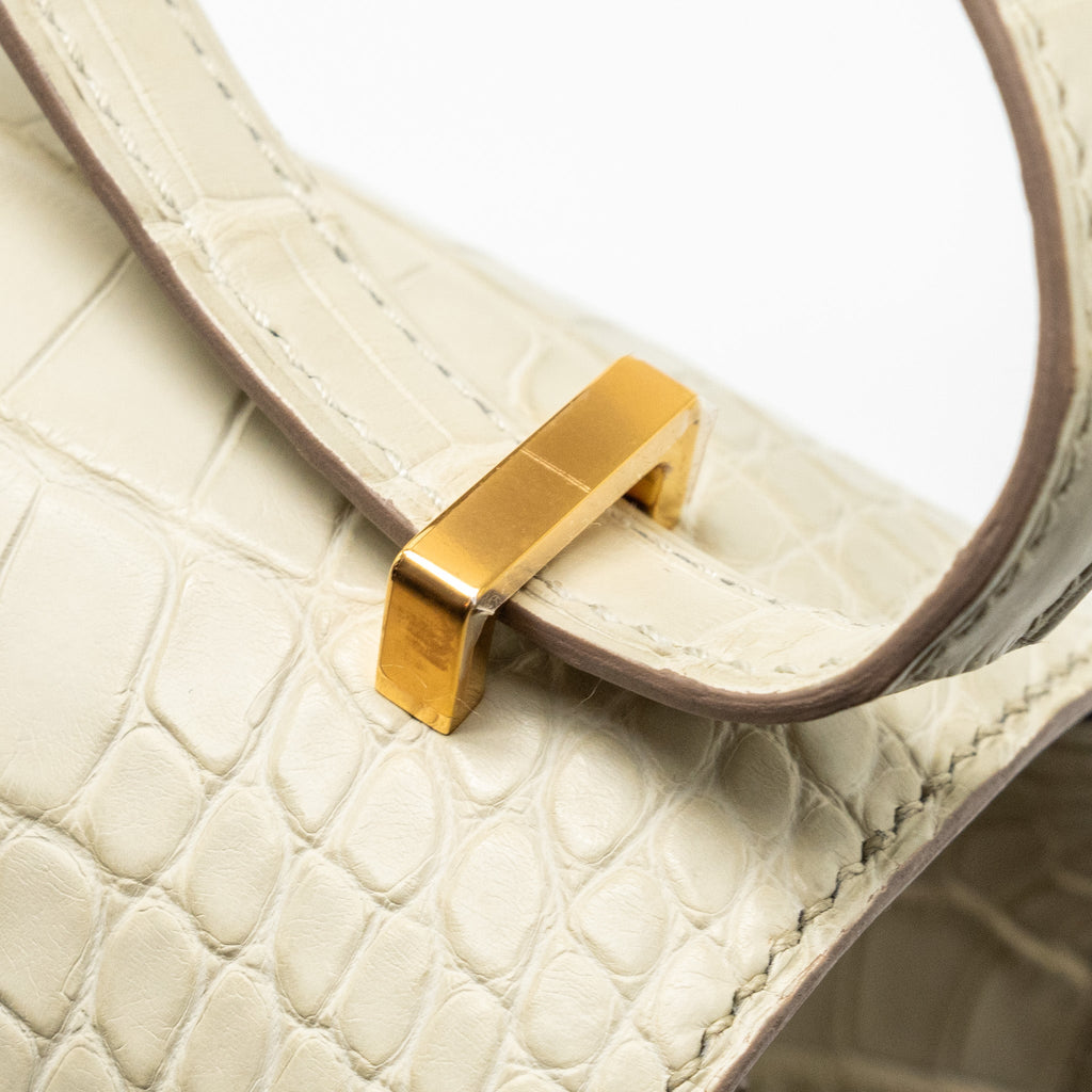 HERMES MINI CONSTANCE ALLIGATOR MISSISSIPPIENSIS MAT BETON GHW