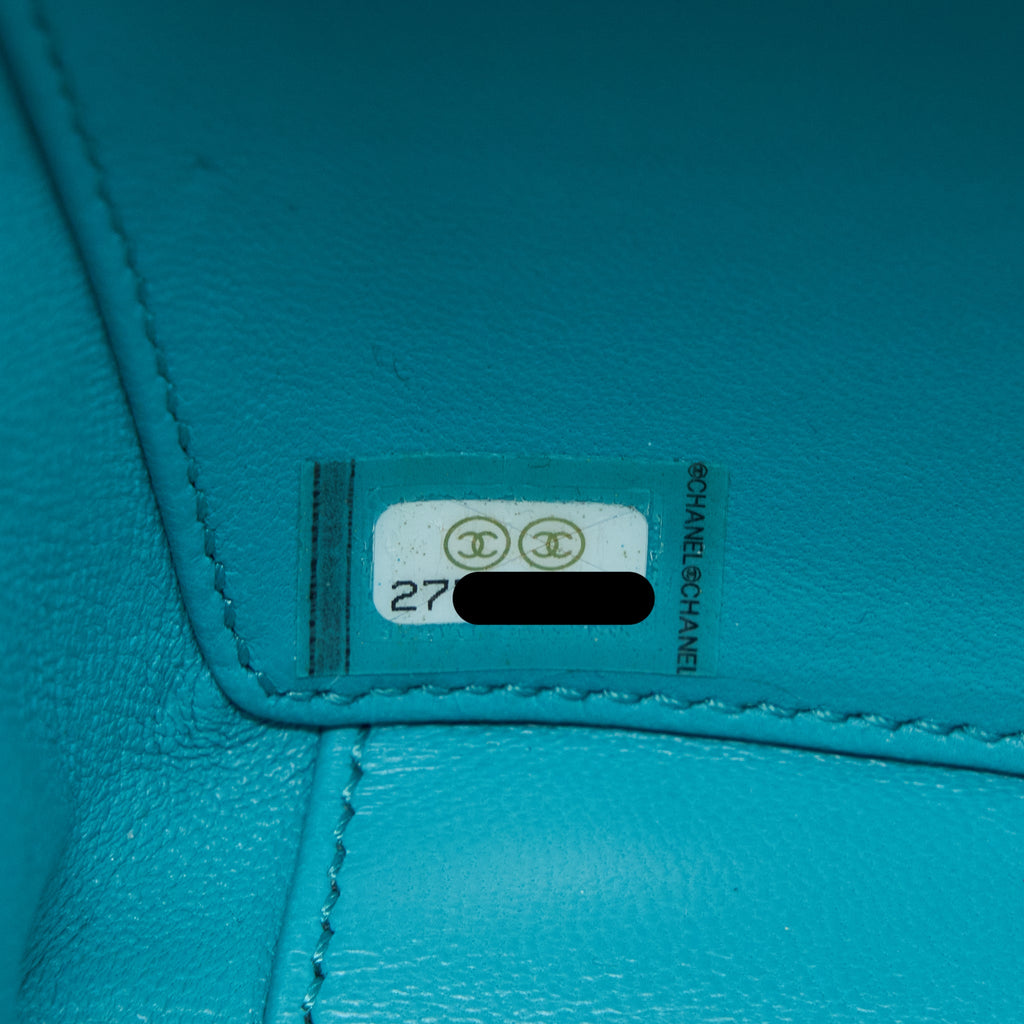 CHANEL 19K SKI GONDOLA EVENING BAG LIGHT BLUE SHW
