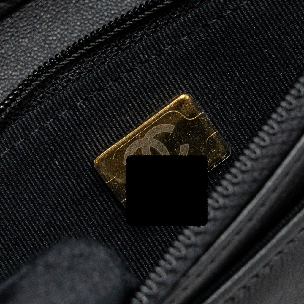 CHANEL BOY WALLET ON CHAIN LAMBSKIN BLACK GHW(MICROCHIP)
