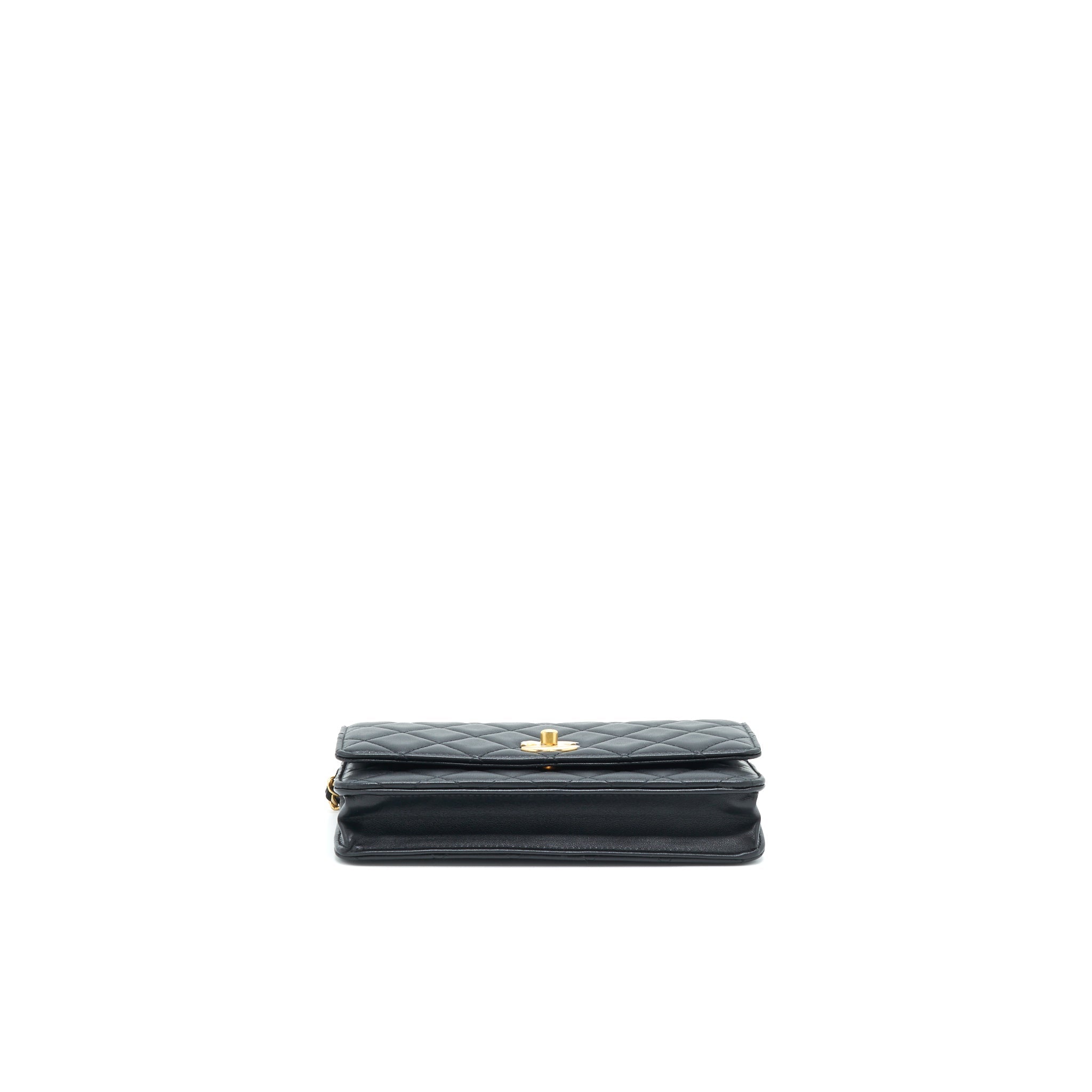 CHANEL PEARL CRUSH WALLET ON CHAIN BLACK GHW (MICRICHIP)