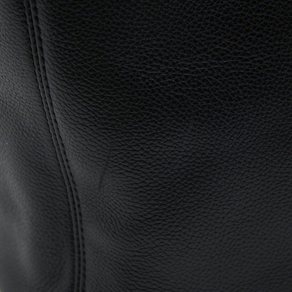CHANEL CERF TOTE BAG GRAINED CALFSKIN BLACK GHW