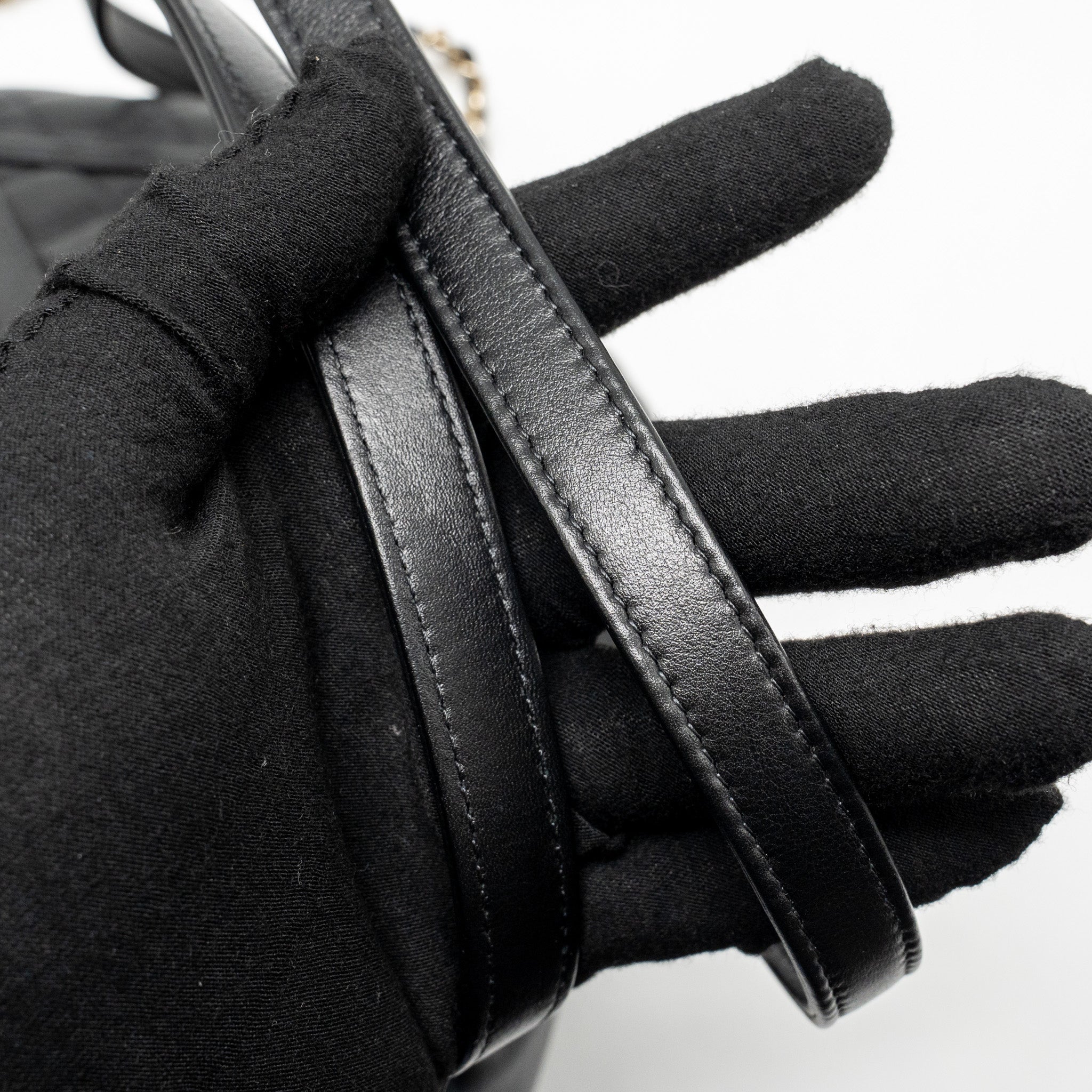 CHANEL LARGE DUMA BACKPACK CALFSKIN BLACK LGHW (MICROCHIP)