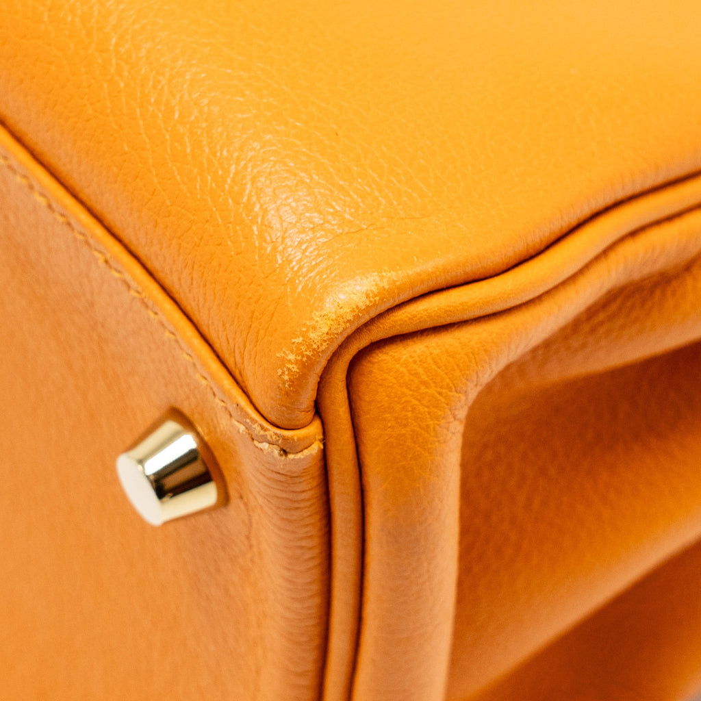 HERMES KELLY 28 EVECOLOR APRICOT GHW