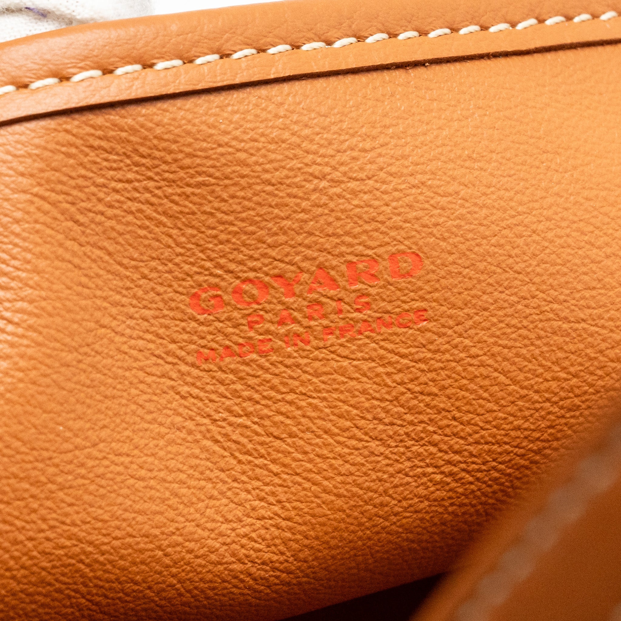GOYARD MINI ANJOU TOTE BAG GOYARDLINE CANVAS / CALFSKIN TAN SHW