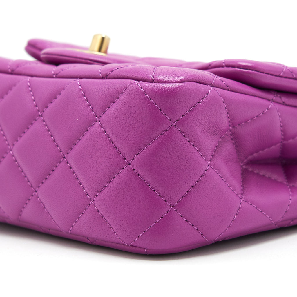 CHANEL PEARL CRUSH LAMBSKIN NA114 PURPLE GHW