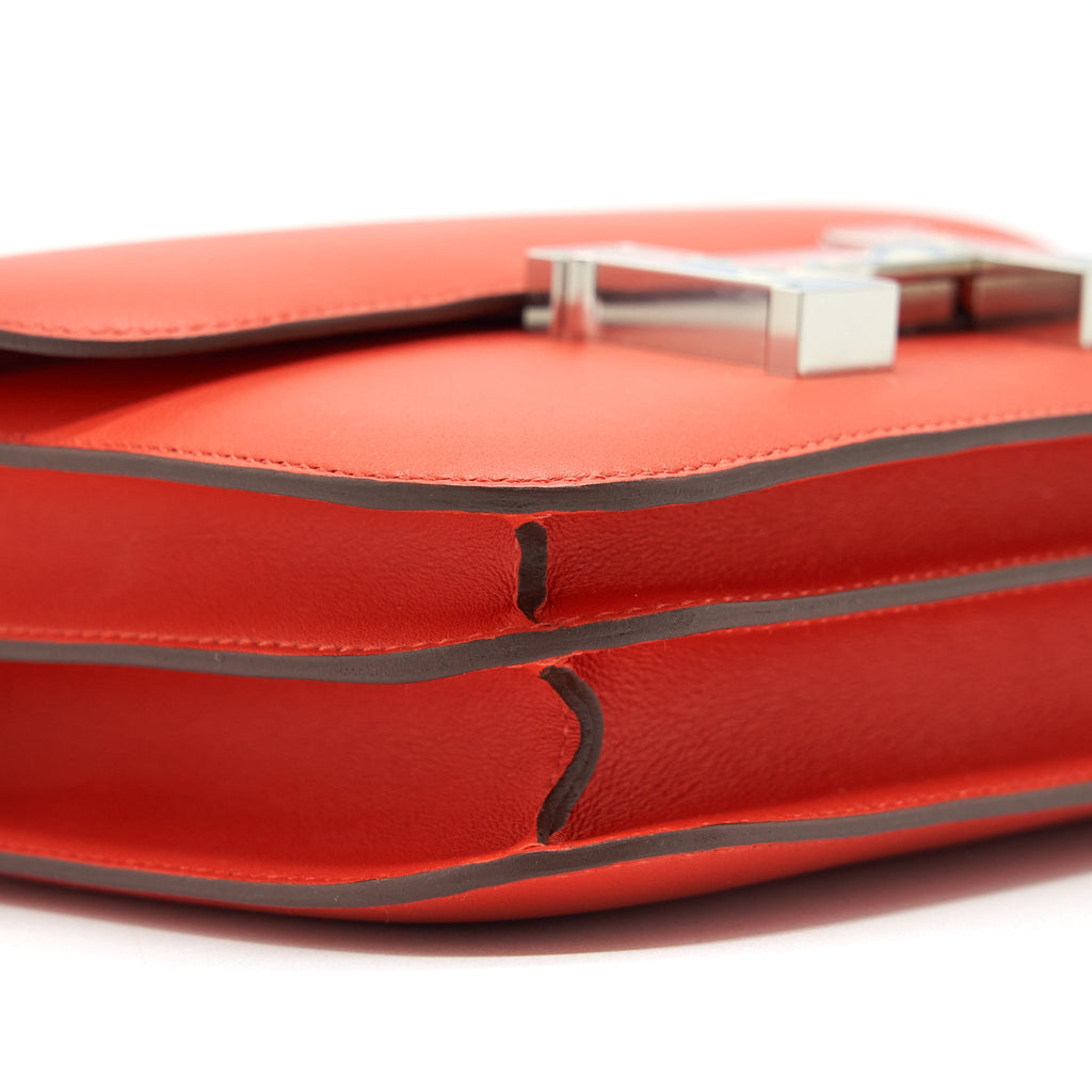 HERMES MINI CONSTANCE SWIFT CAPUCINE WITH MARBLE/MULTICOLOUR BUCKLE STRAM Y