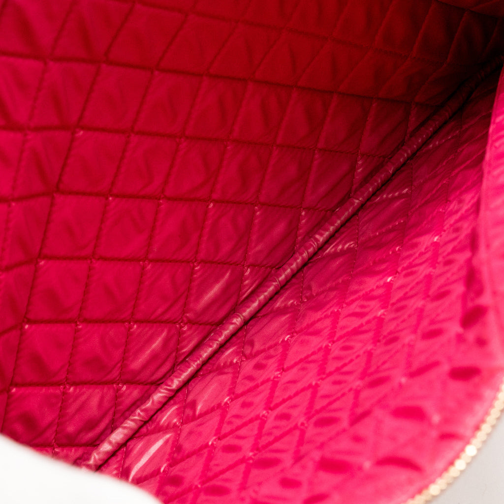 CHANEL LARGE BOY O CASE ZIP POUCH CAVIAR PINK LGHW
